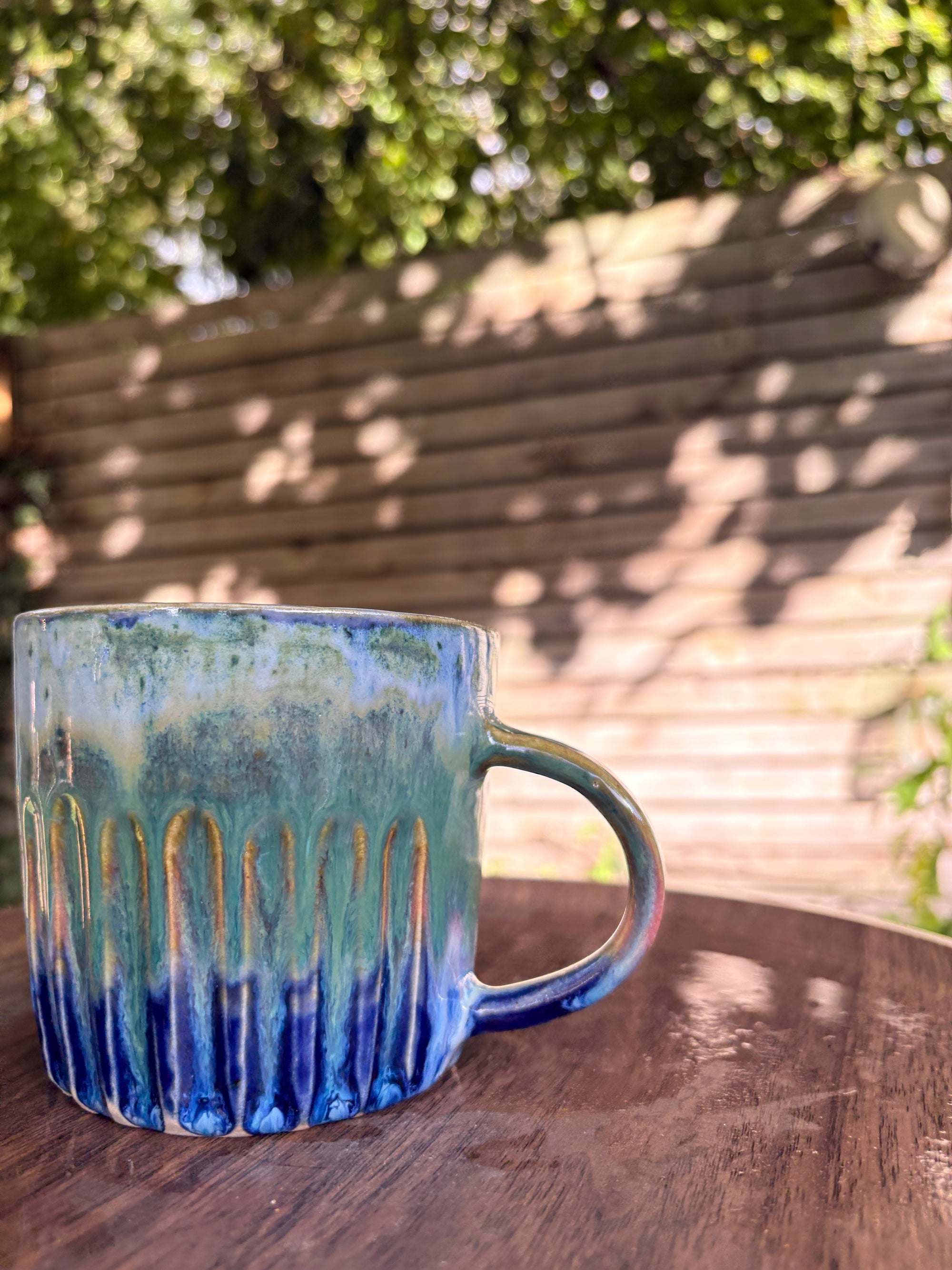 “I’m not like other girls" "I’m so much fucking worse” mug (right hander, greens/blues)