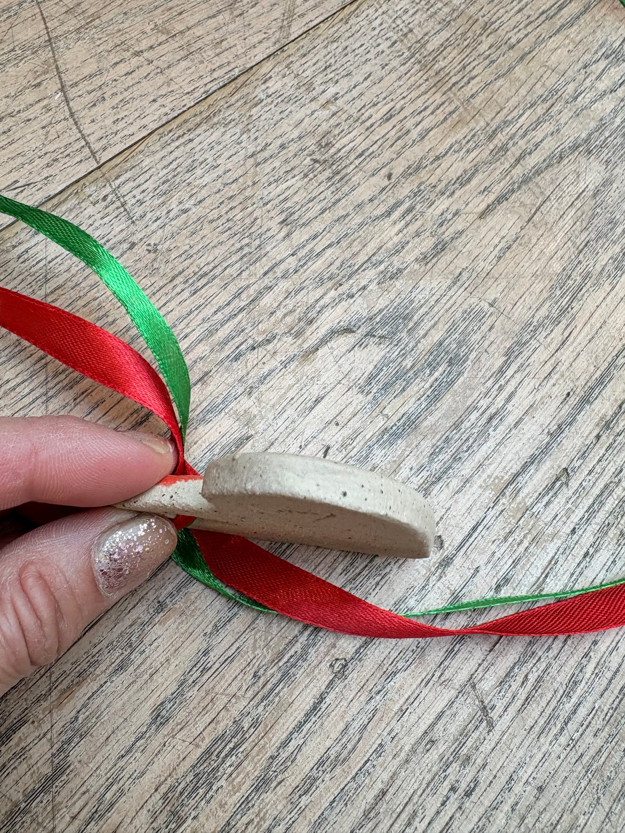 “merry cuntmas” hanging decoration (red and white, large)