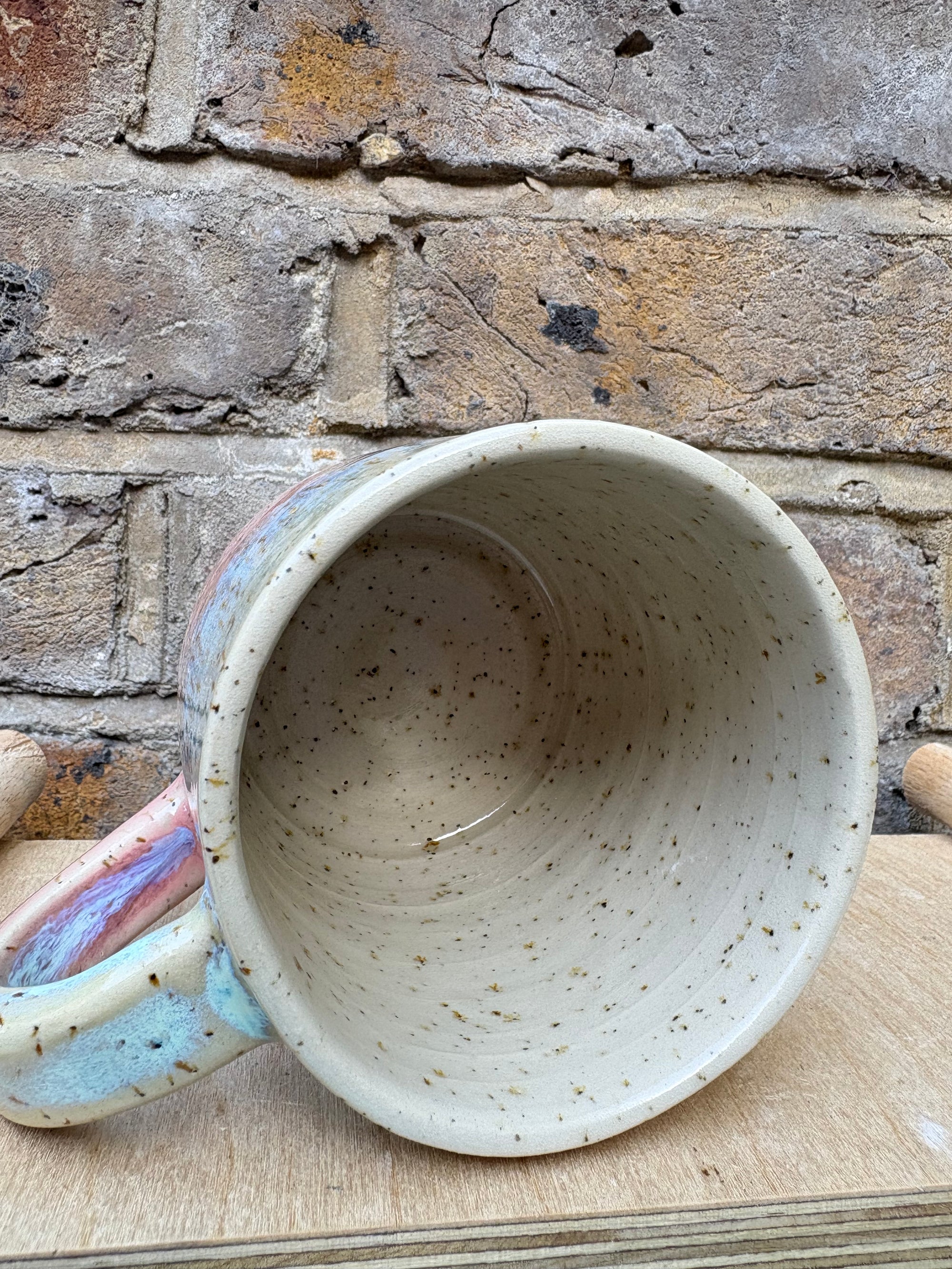 "shhh...you're being too loud" mug (pink/lilac)