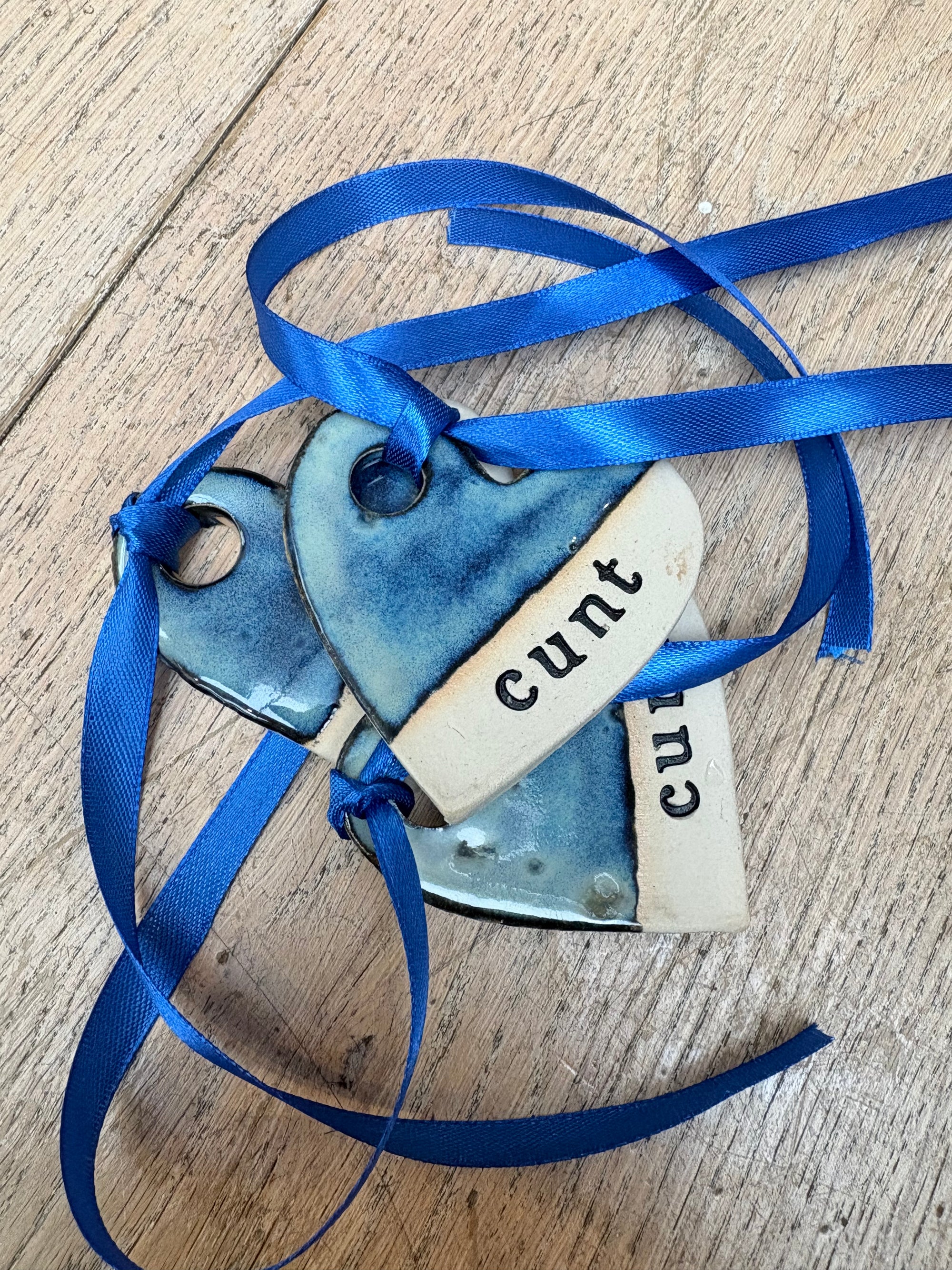 Cunt Hanging Decoration (large, blue)