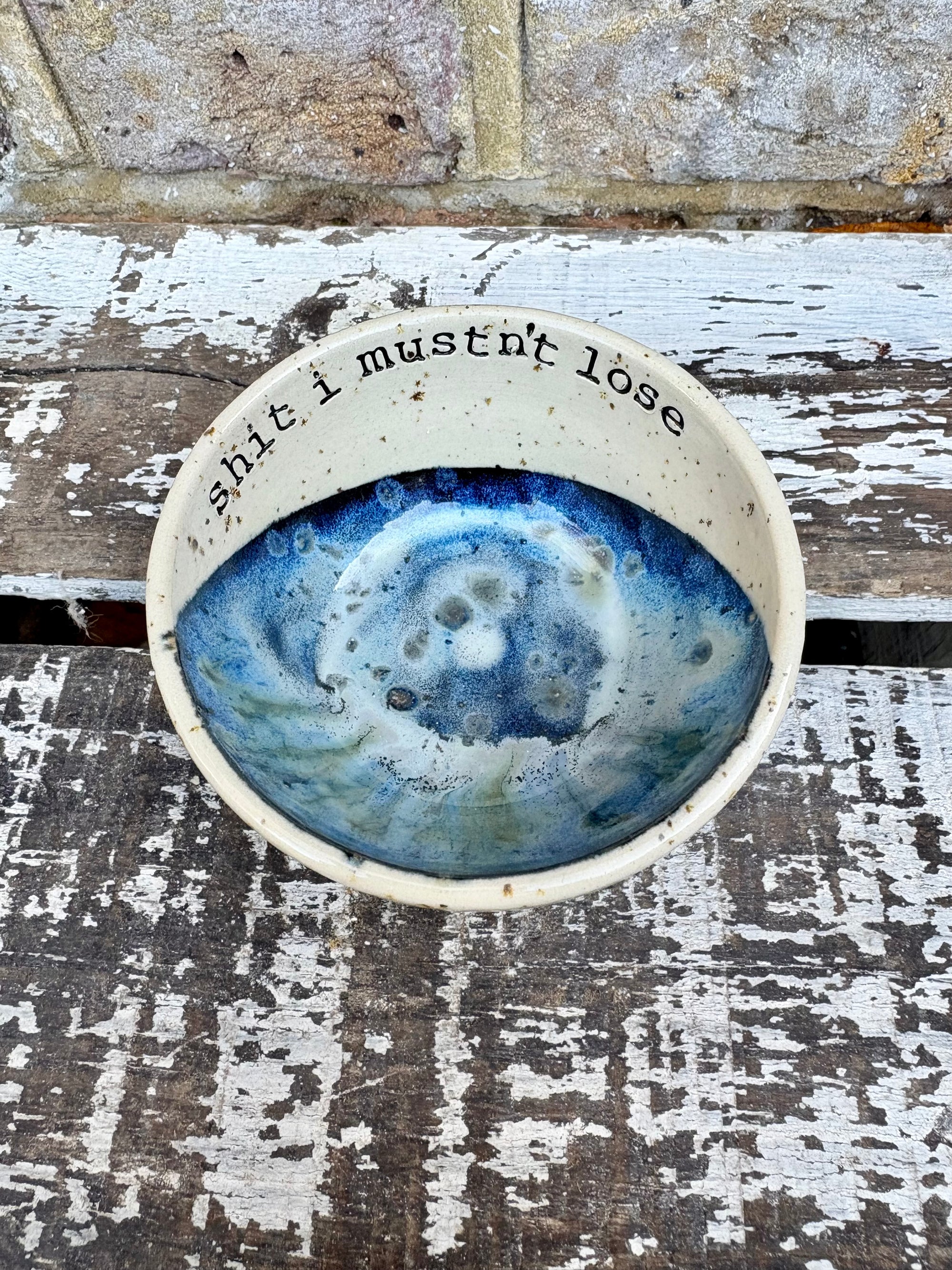 “It’s not me, it’s you” trinket dish (antique blue)