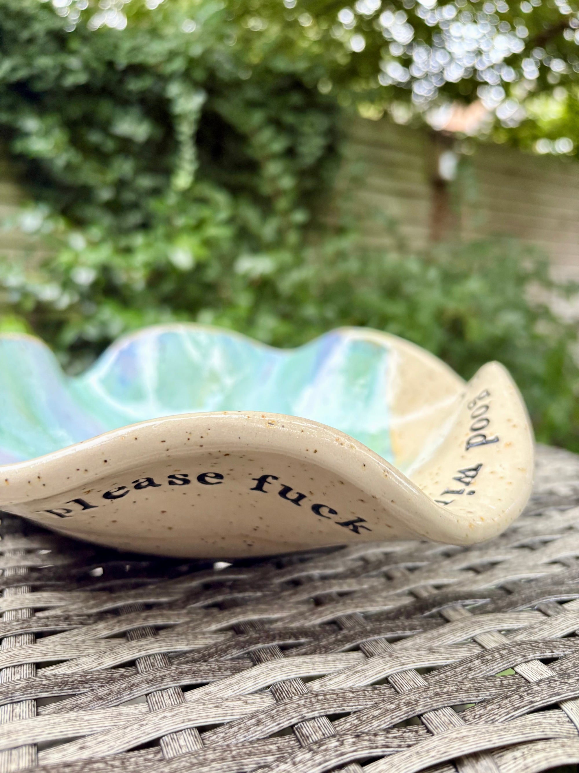“good food, good wine, good company..." long and deep salad dish