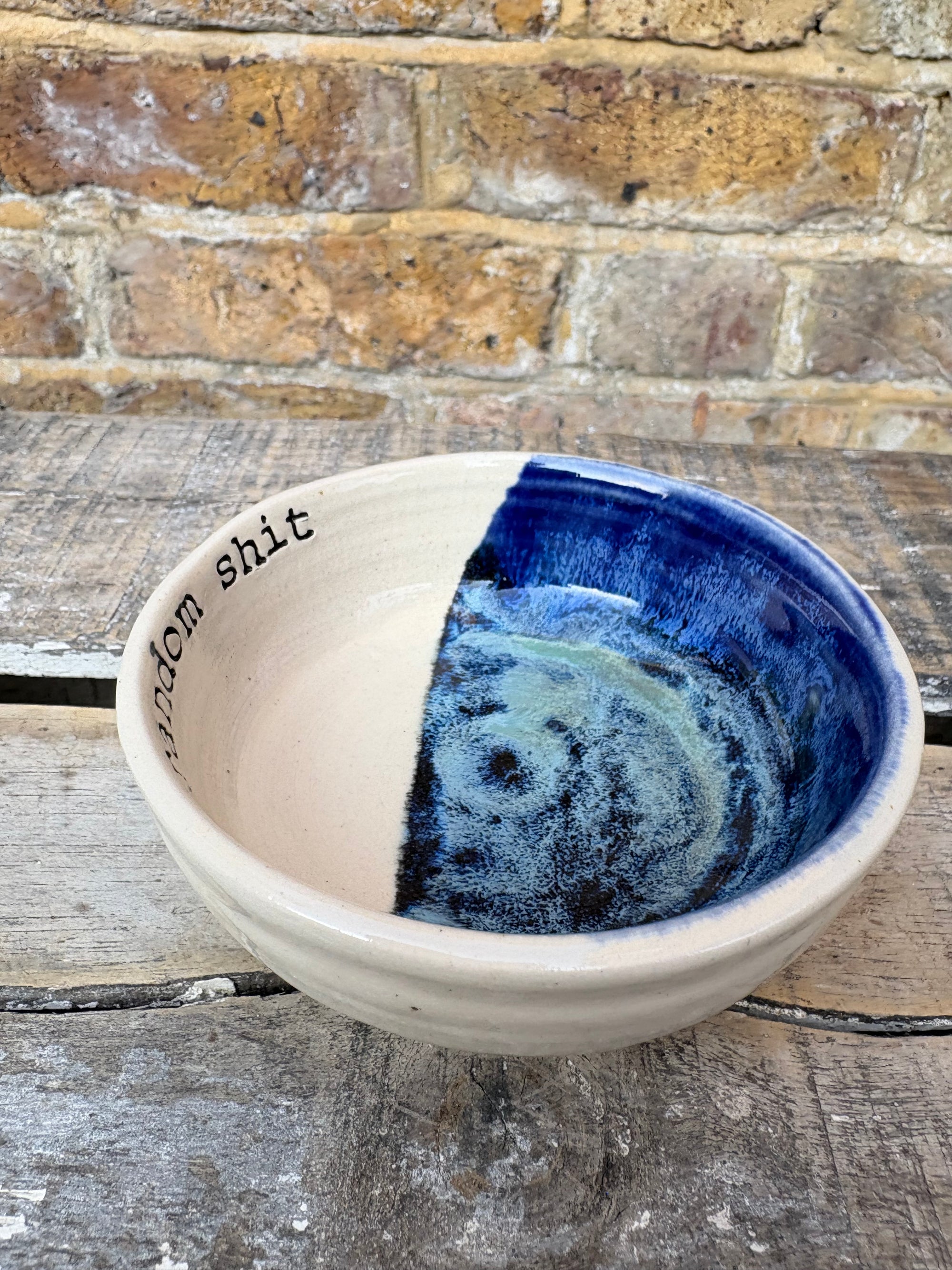 "random shit" trinket dish (blue)
