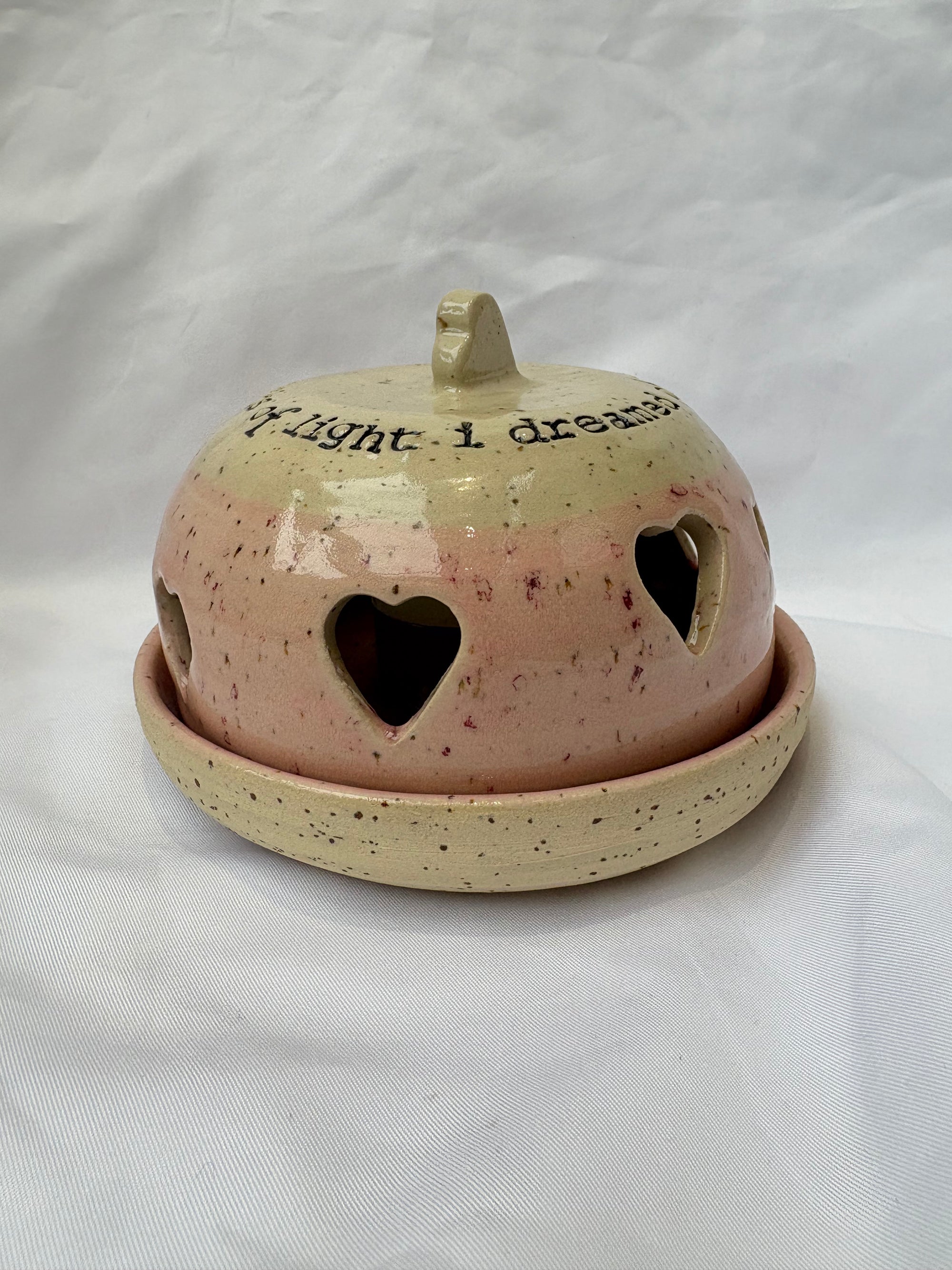 Handmade ceramic tea light holder