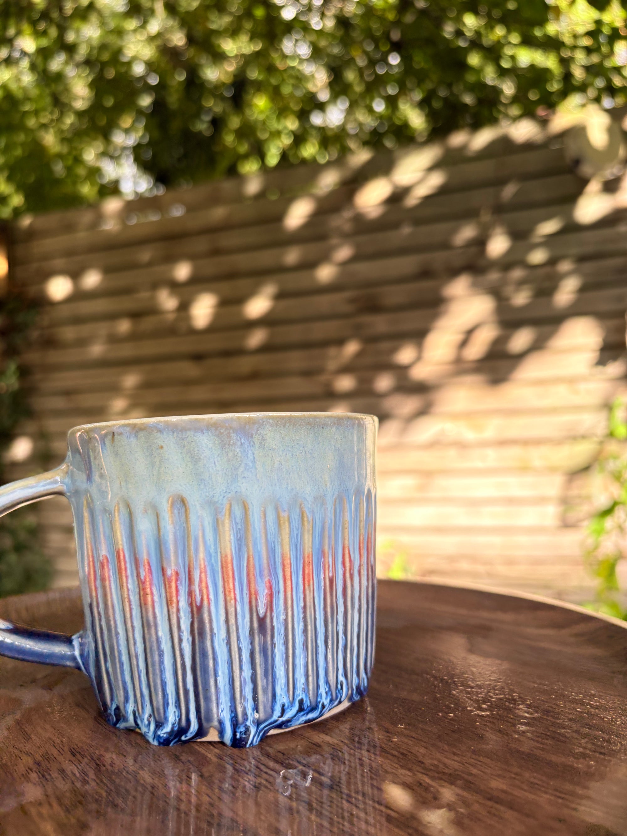 "too tired for this shit" mug (blues)