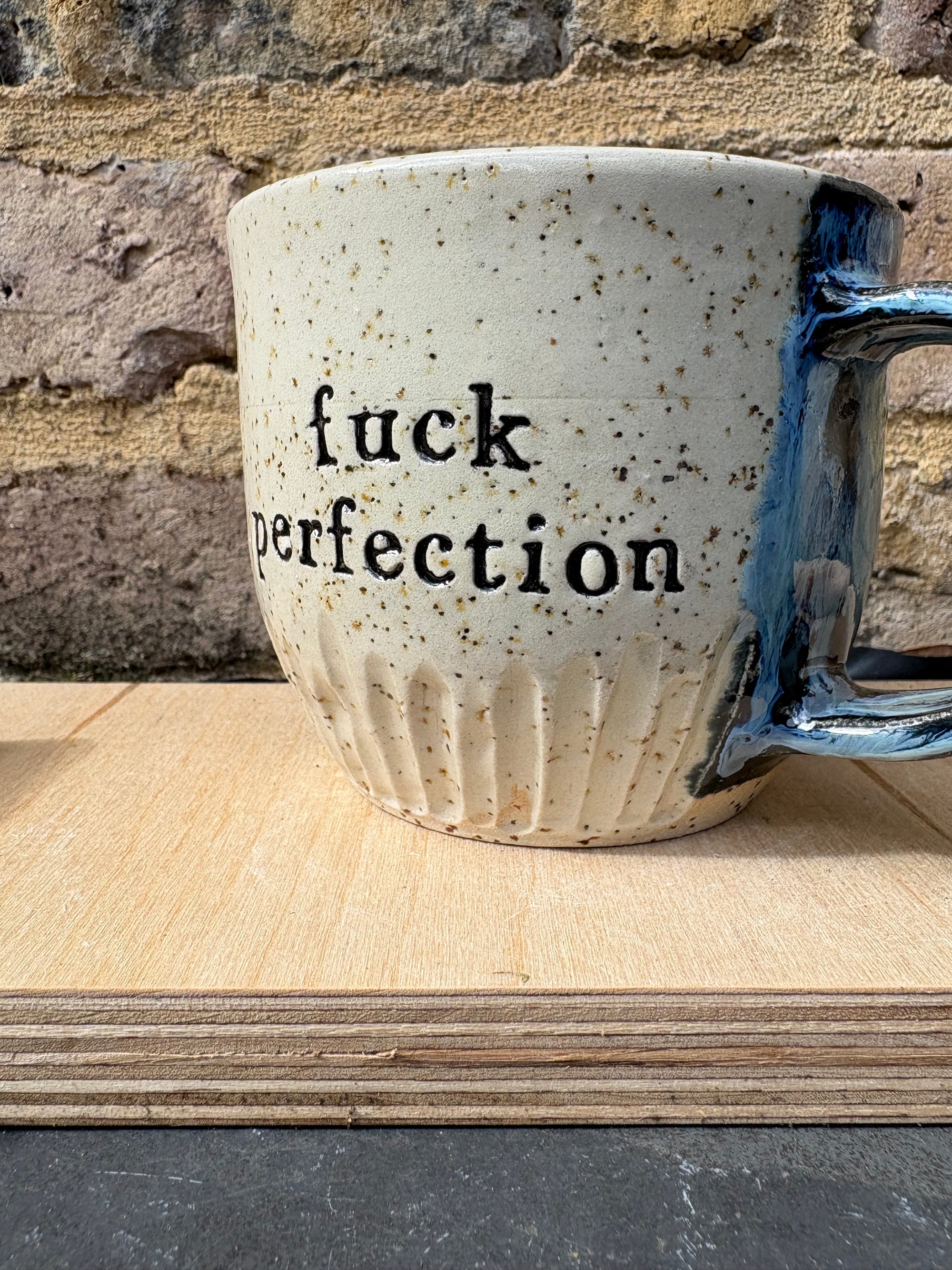 "fuck perfection" mug (dark night sky)