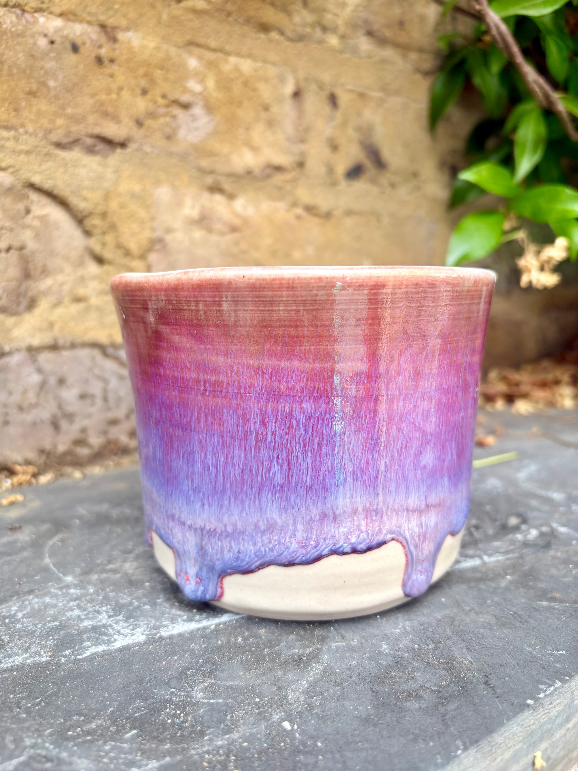 "random kitchen shit" utensil holder (lilac/ purple/ white clay)