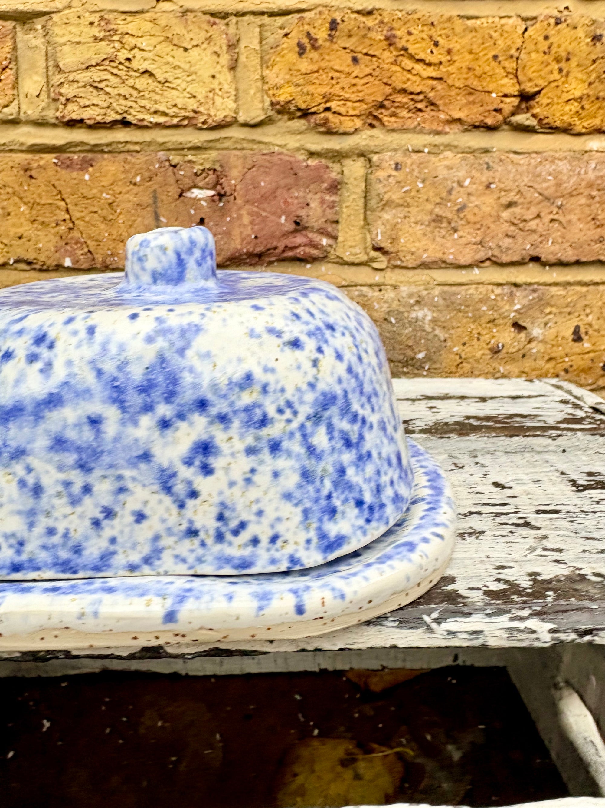 Butter Dish (butter slut, speckle blue)
