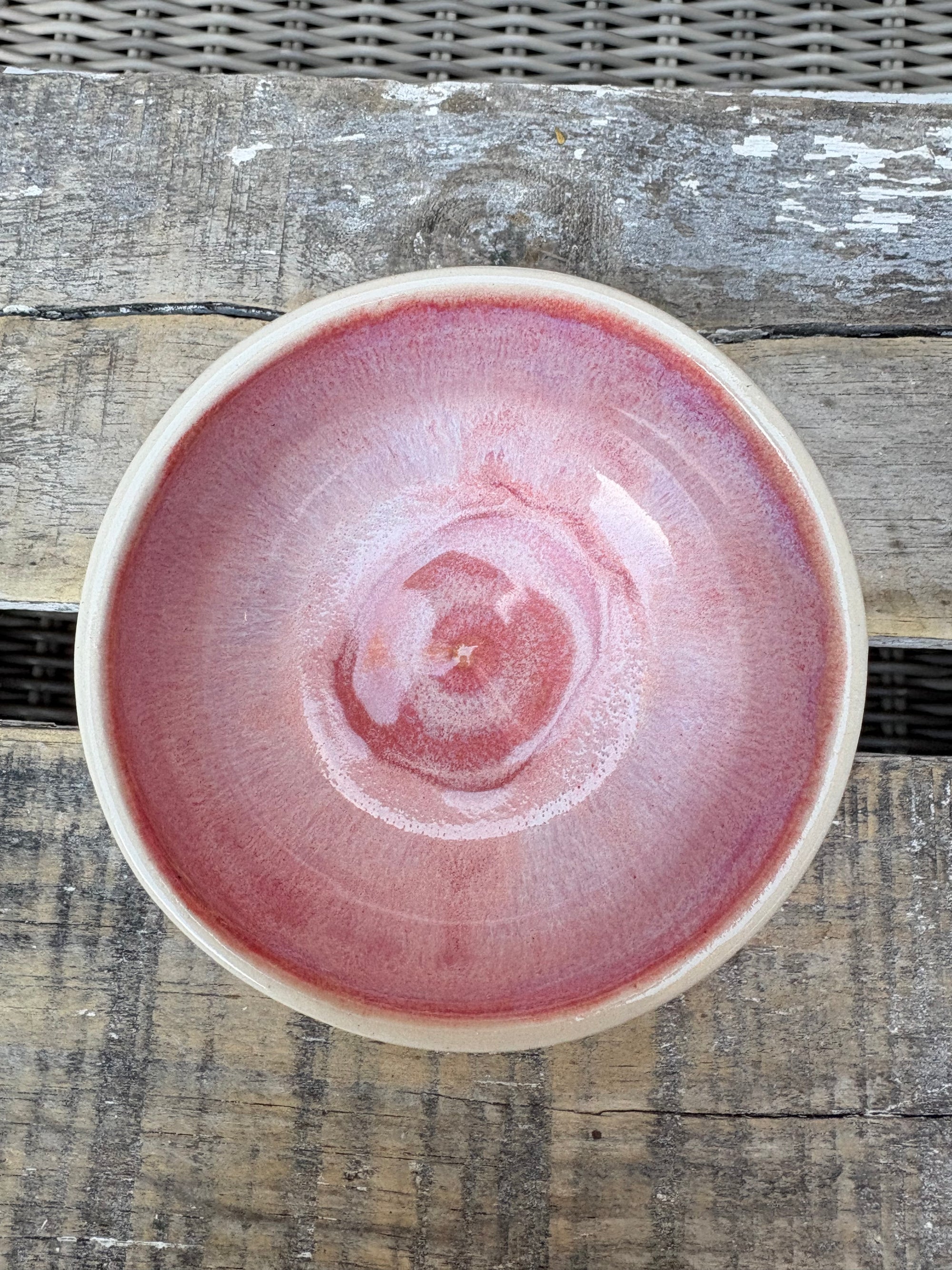 "random shit" trinket dish (pink, cream)