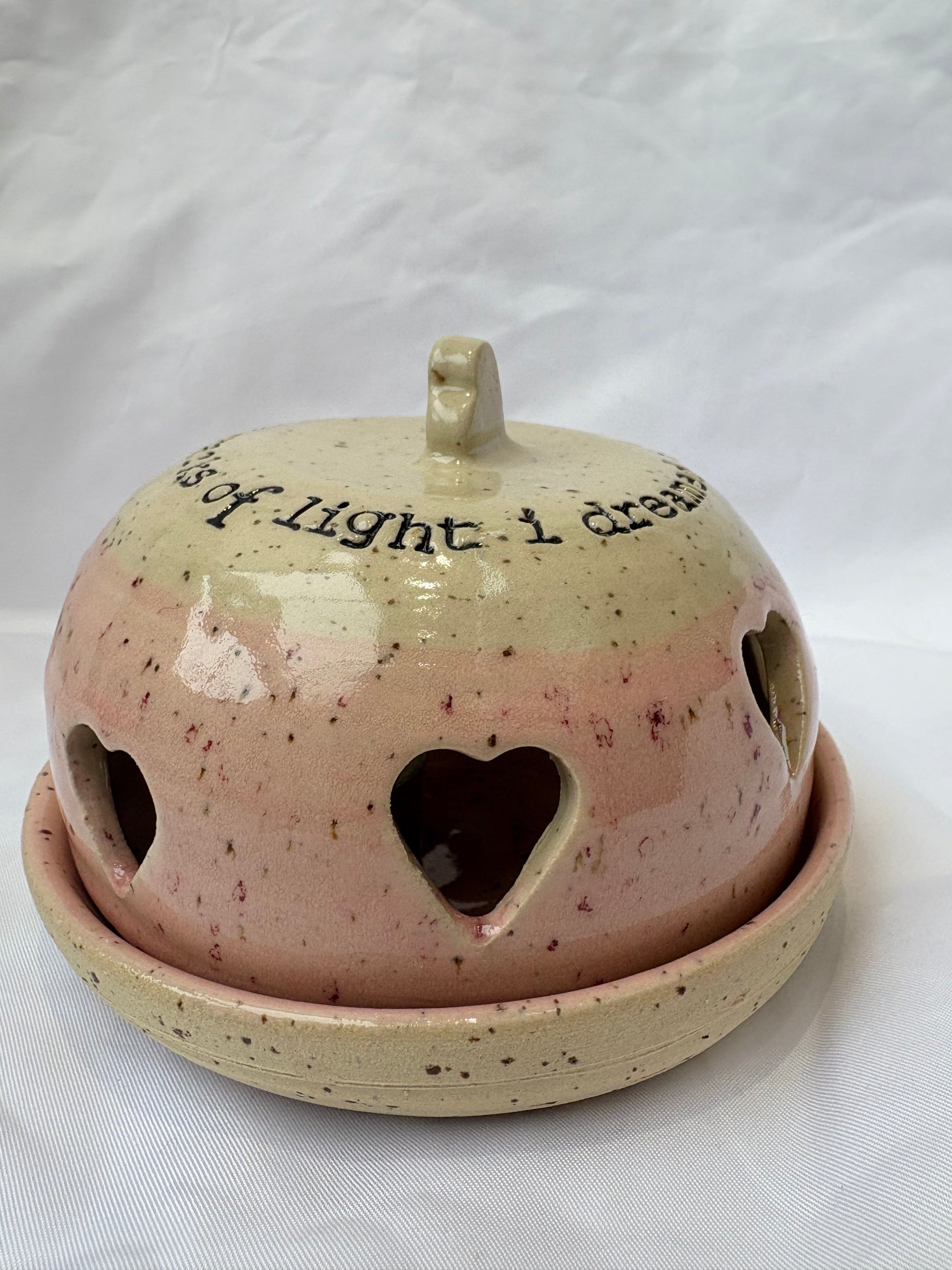 Handmade ceramic tea light holder