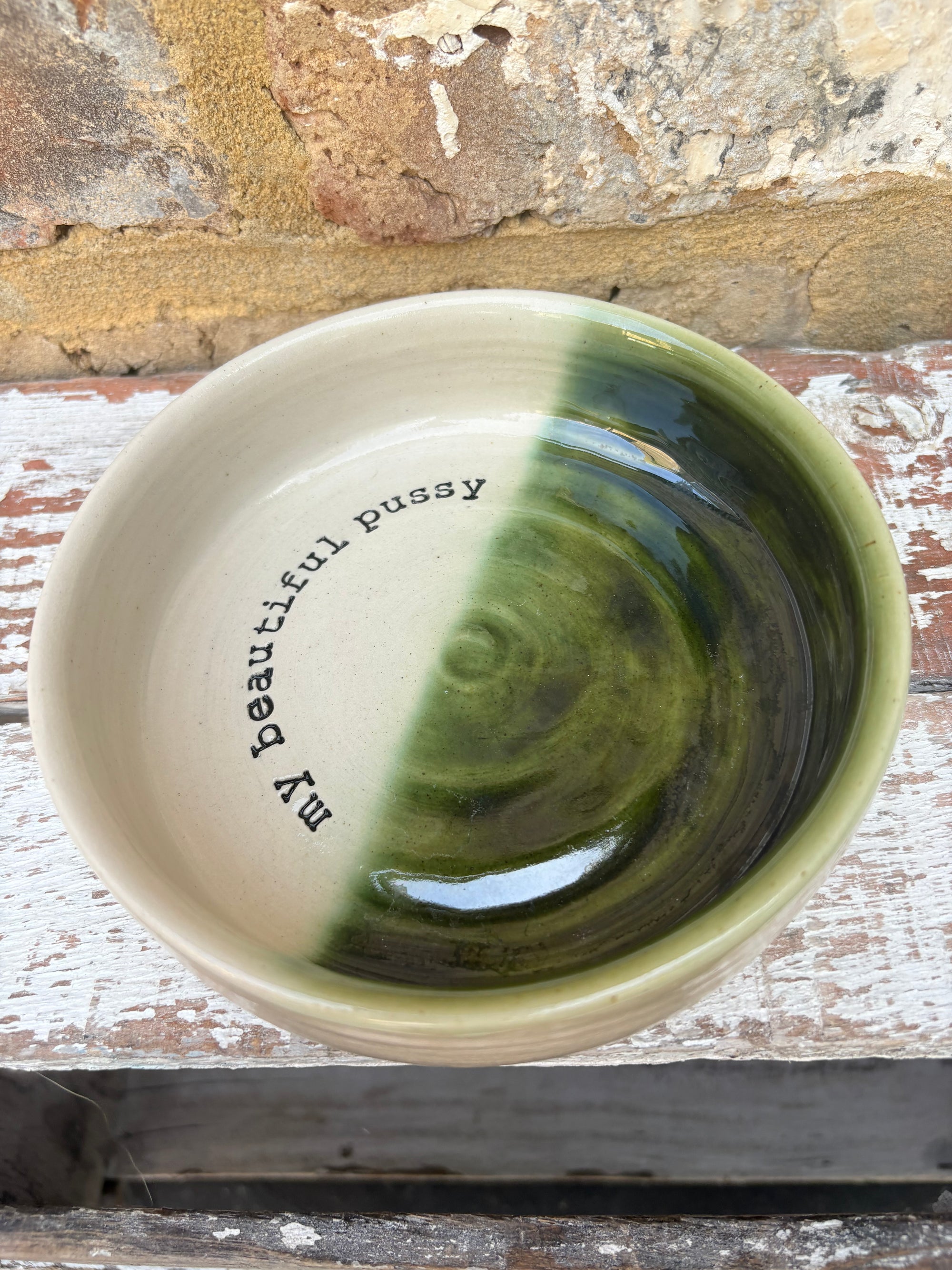 "my beautiful pussy" cat bowl