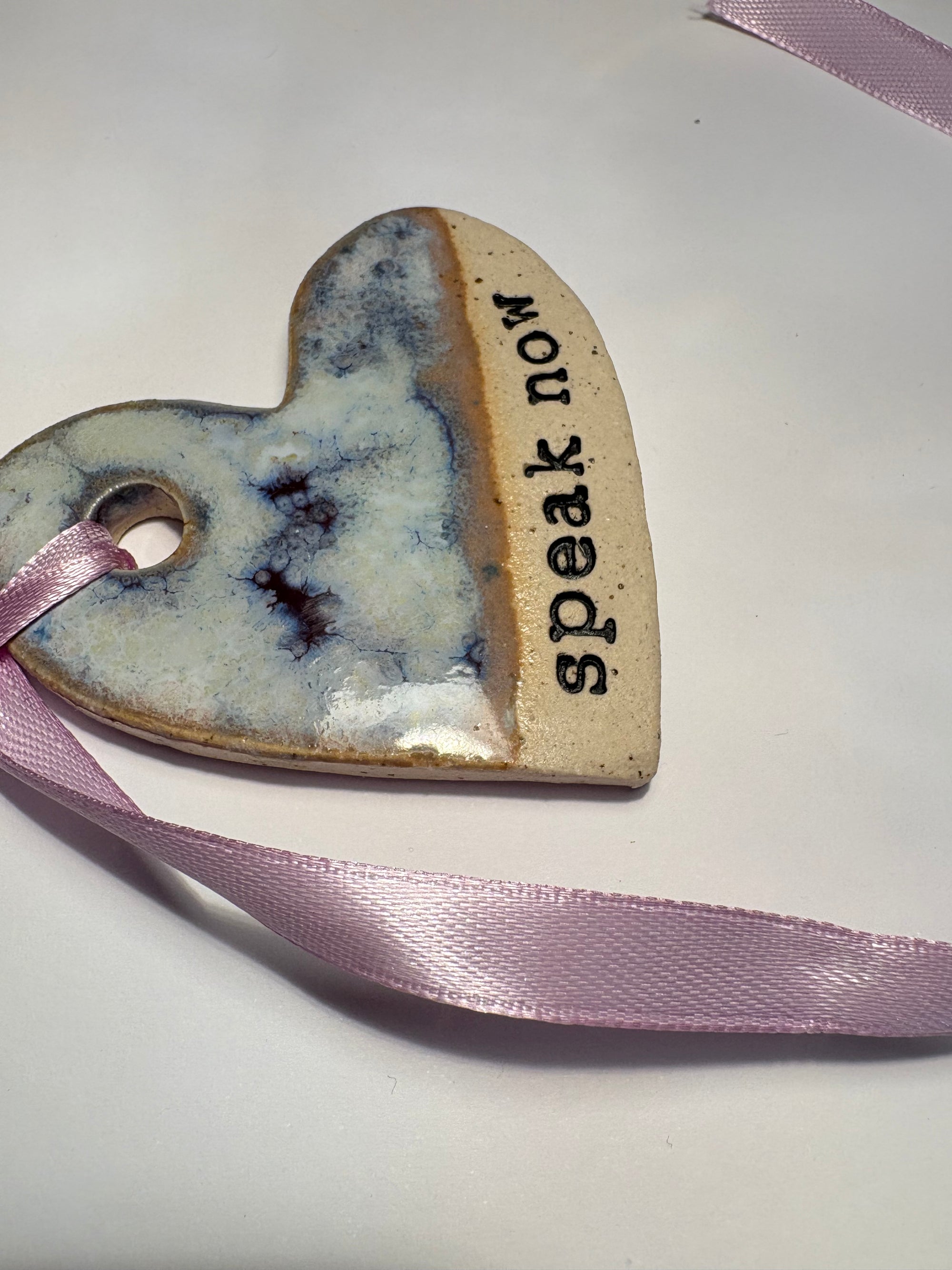 “Speak now" hanging decoration