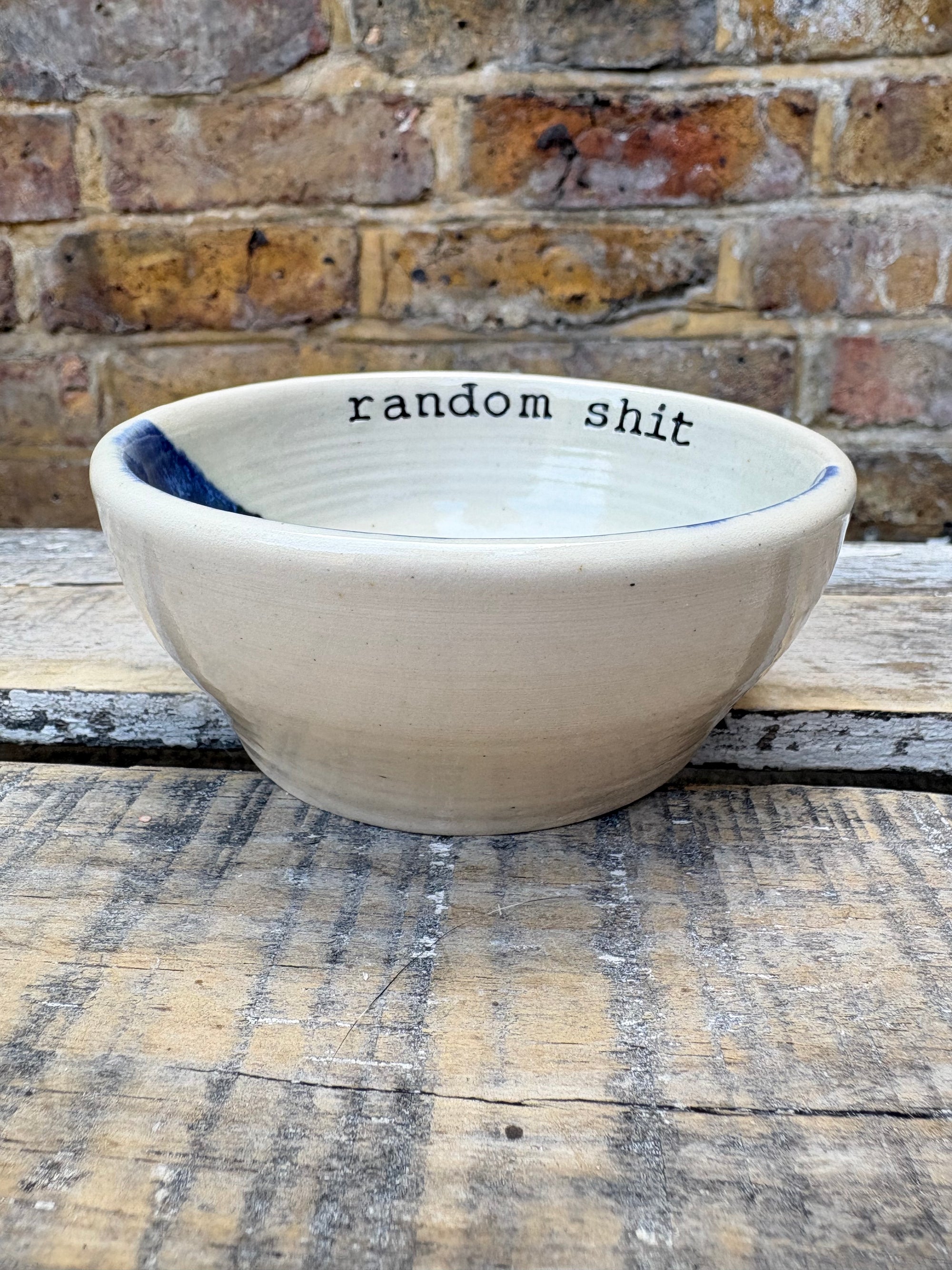 "random shit" trinket dish (blue)
