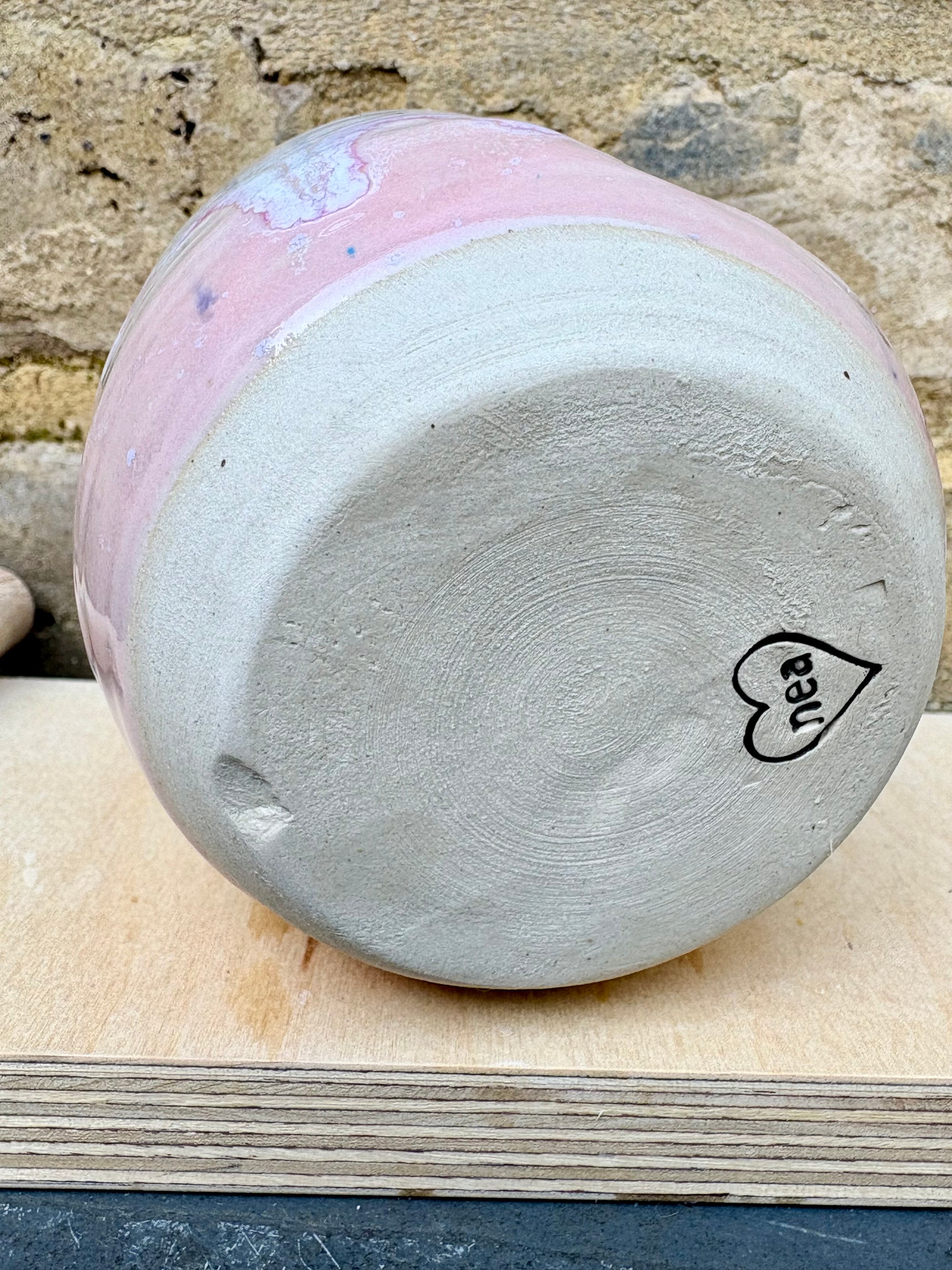 wanker dimple mug (Pink Ripple)