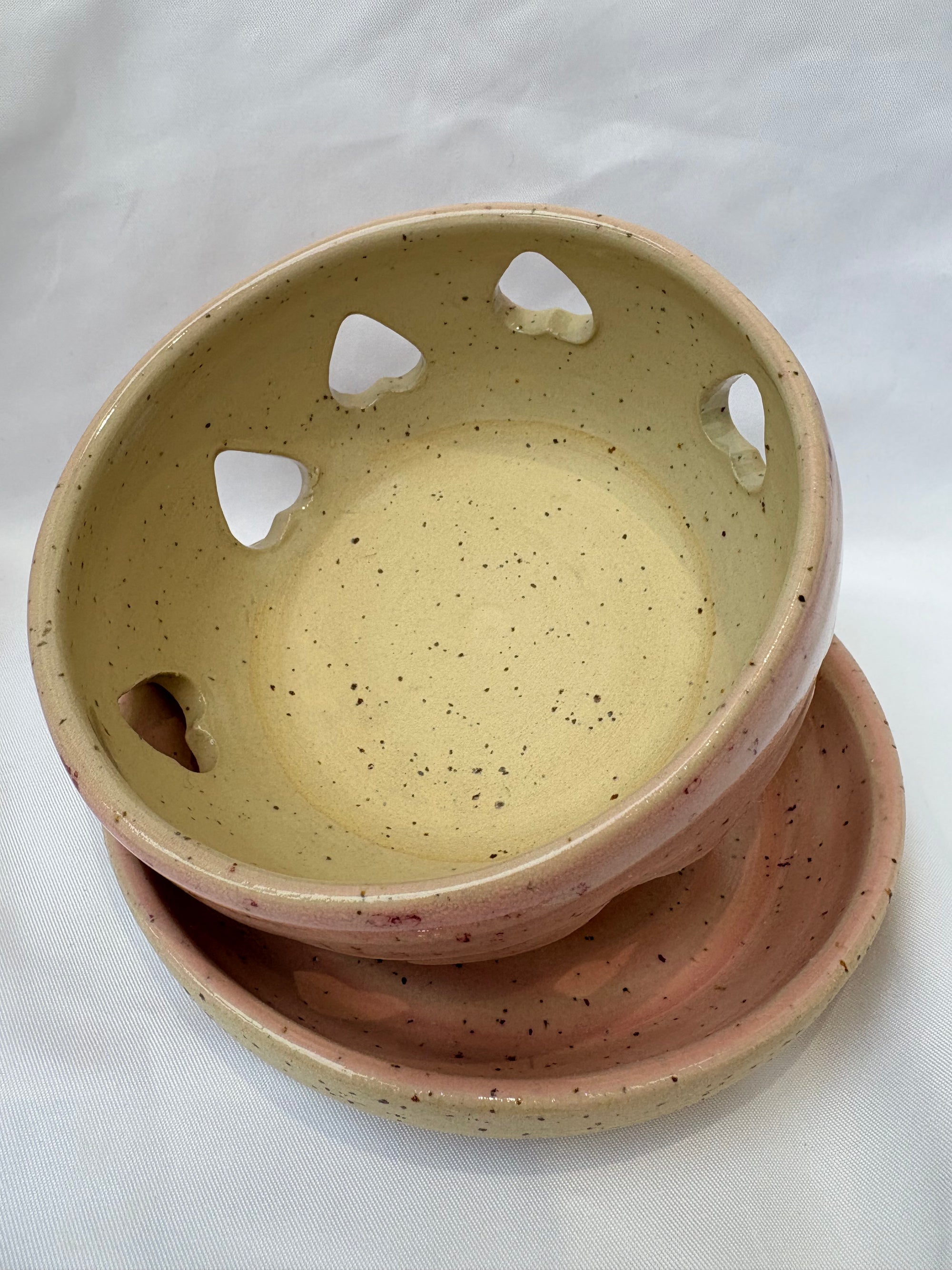 Handmade ceramic tea light holder