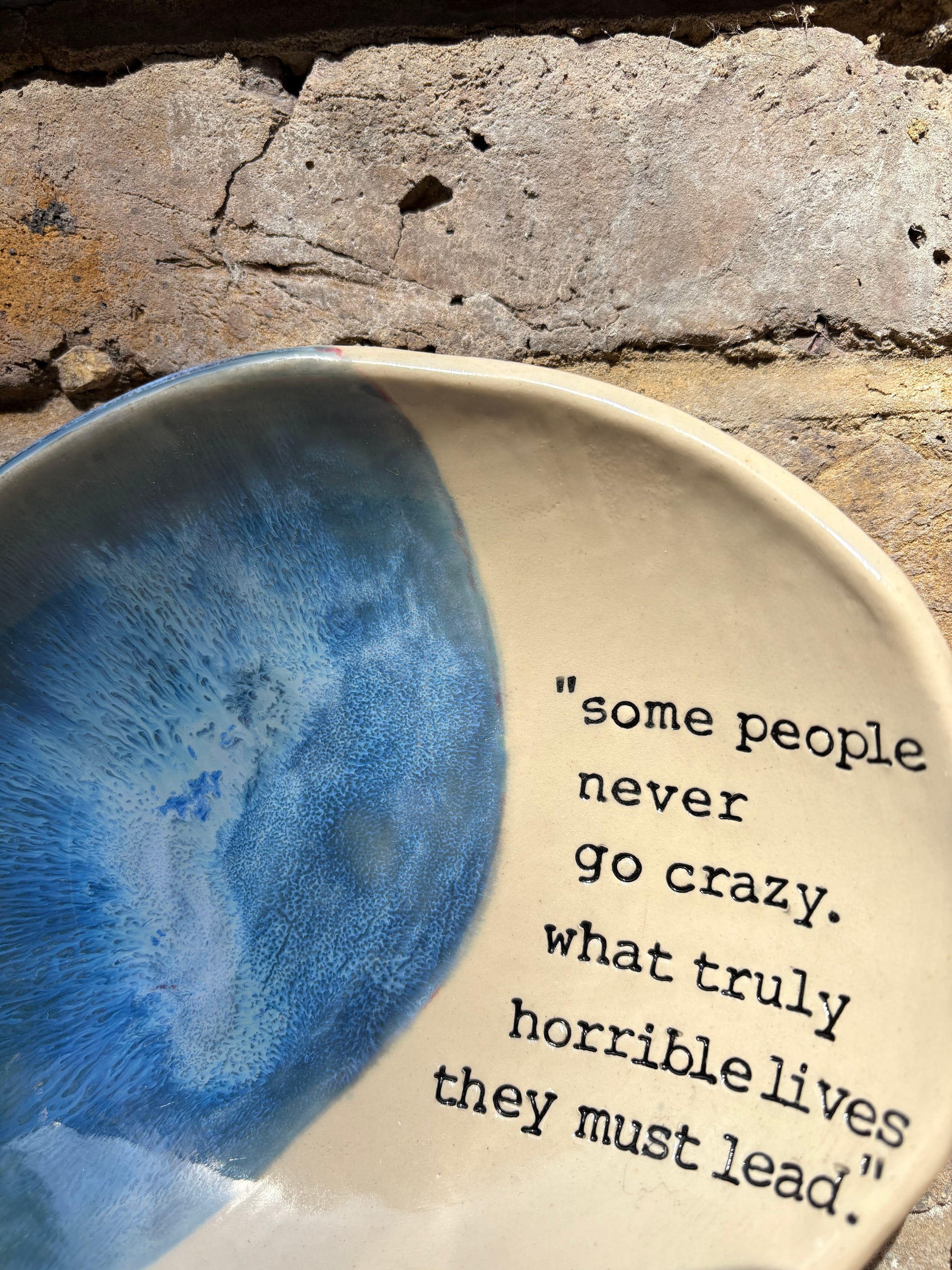 Charles Bukowski quote dish