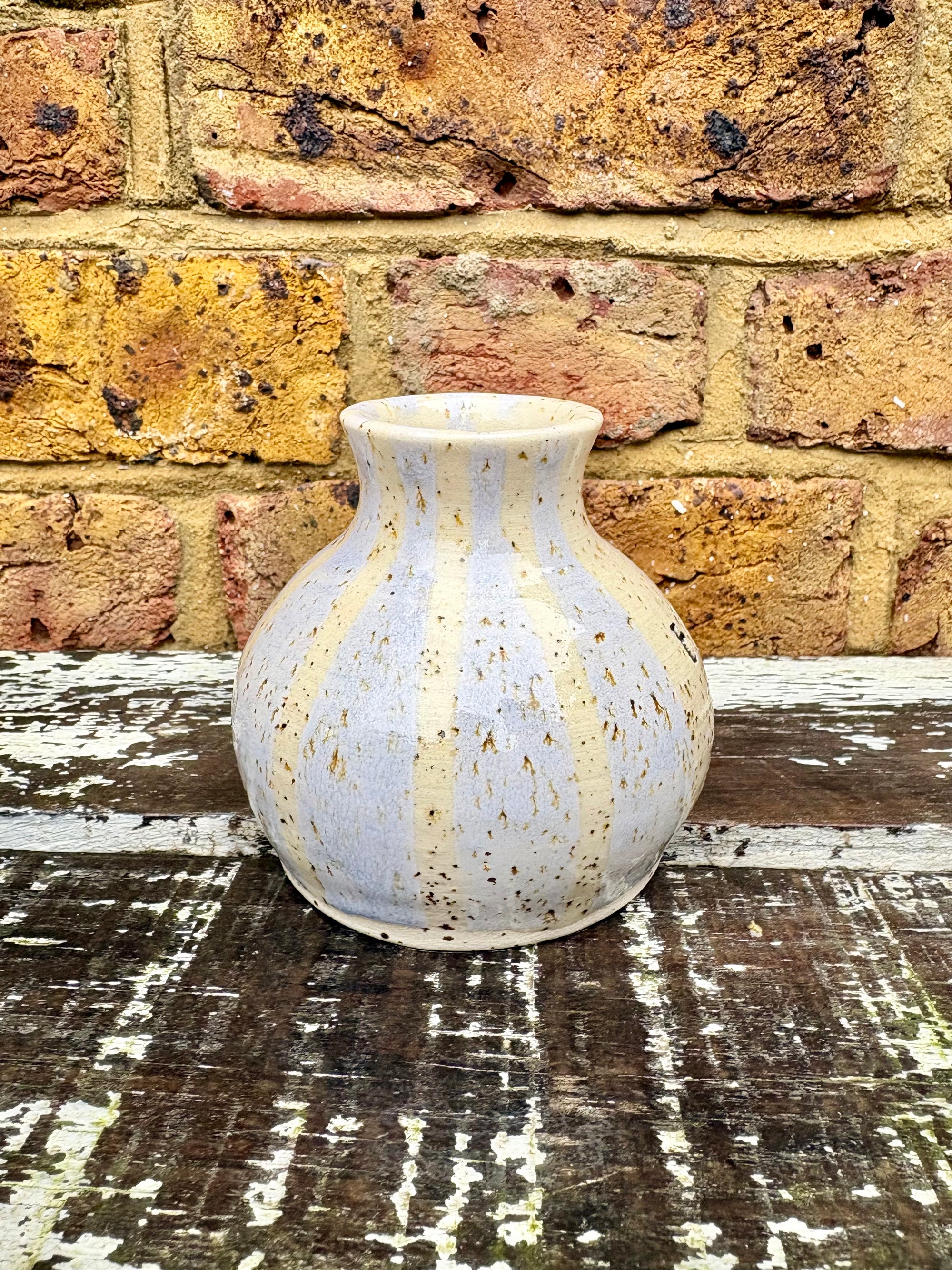 "bloom, die, repeat" chubby vase (lilac stripe)