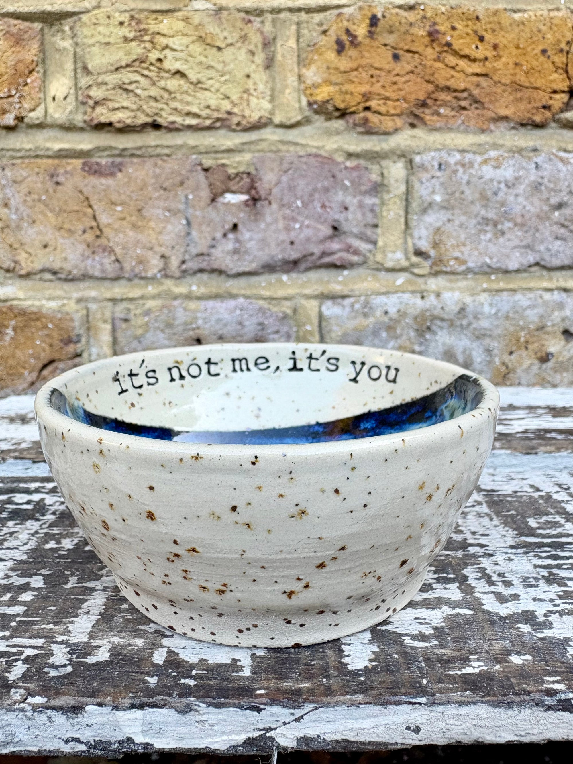 “It’s not me, it’s you” trinket dish (antique blue)