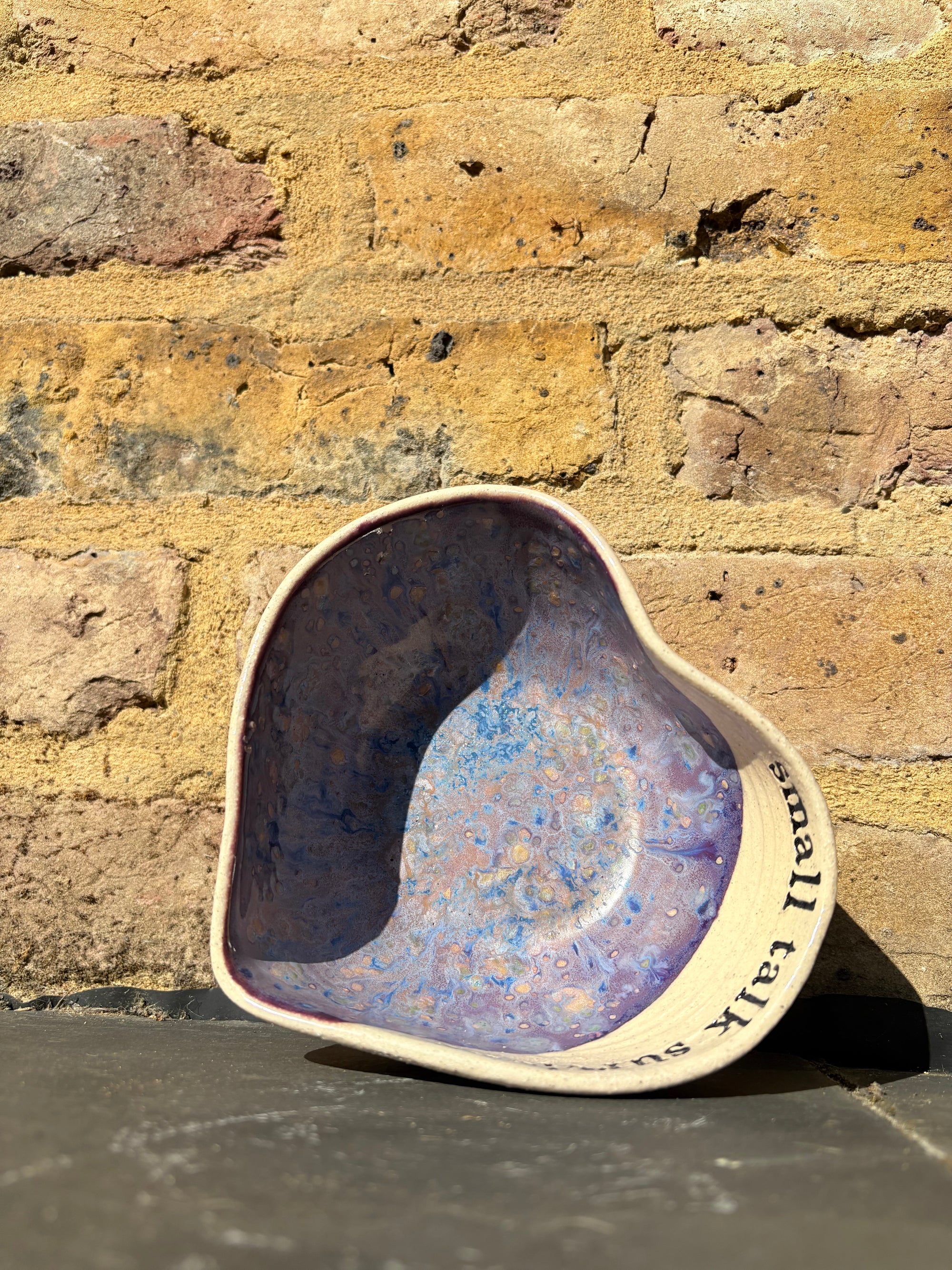 "small talk survivor" bowl (purple)