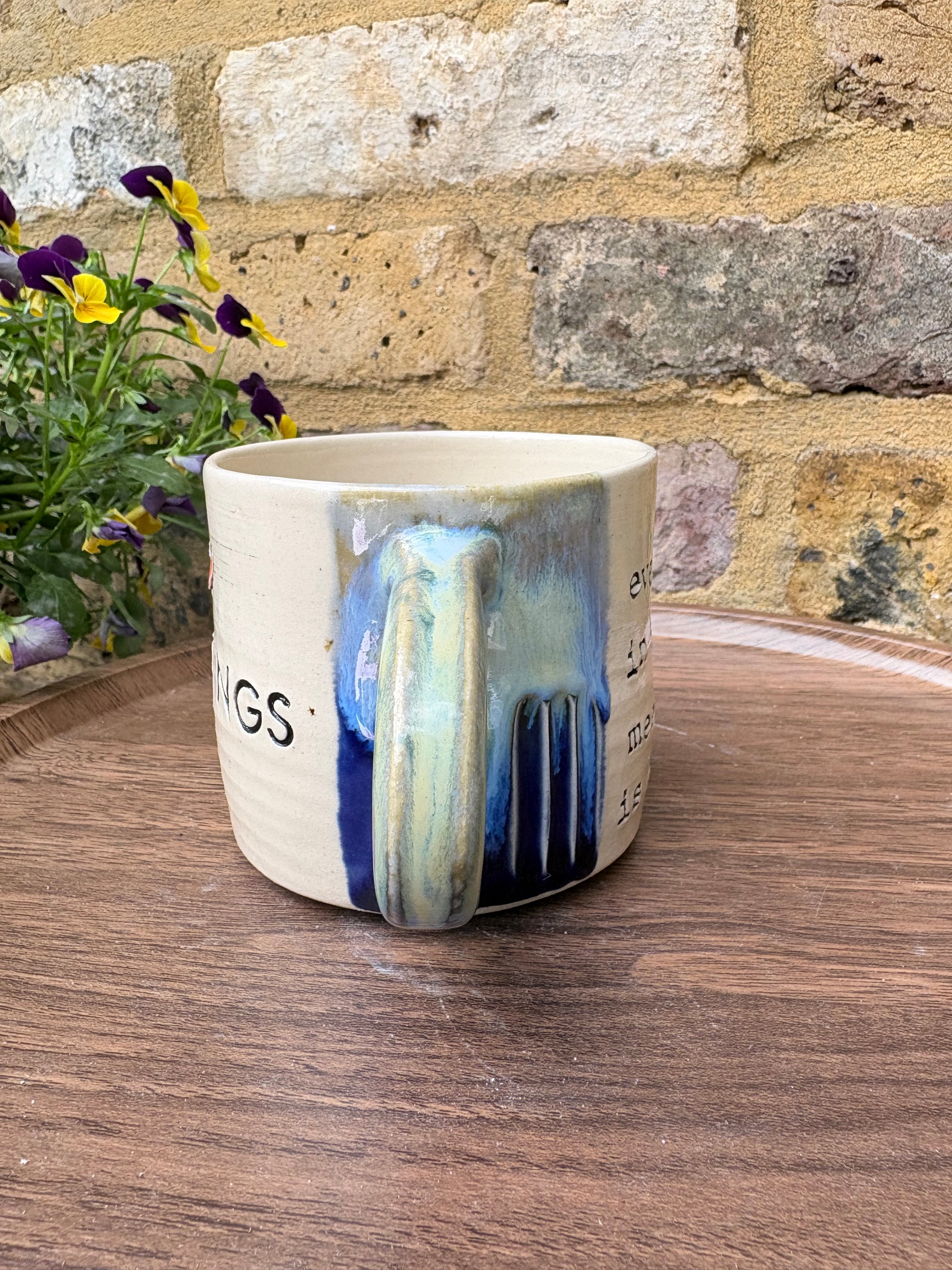 "I 🩷 meetings” "everyone in this meeting is a cunt" mug (blues, small, 240ml)