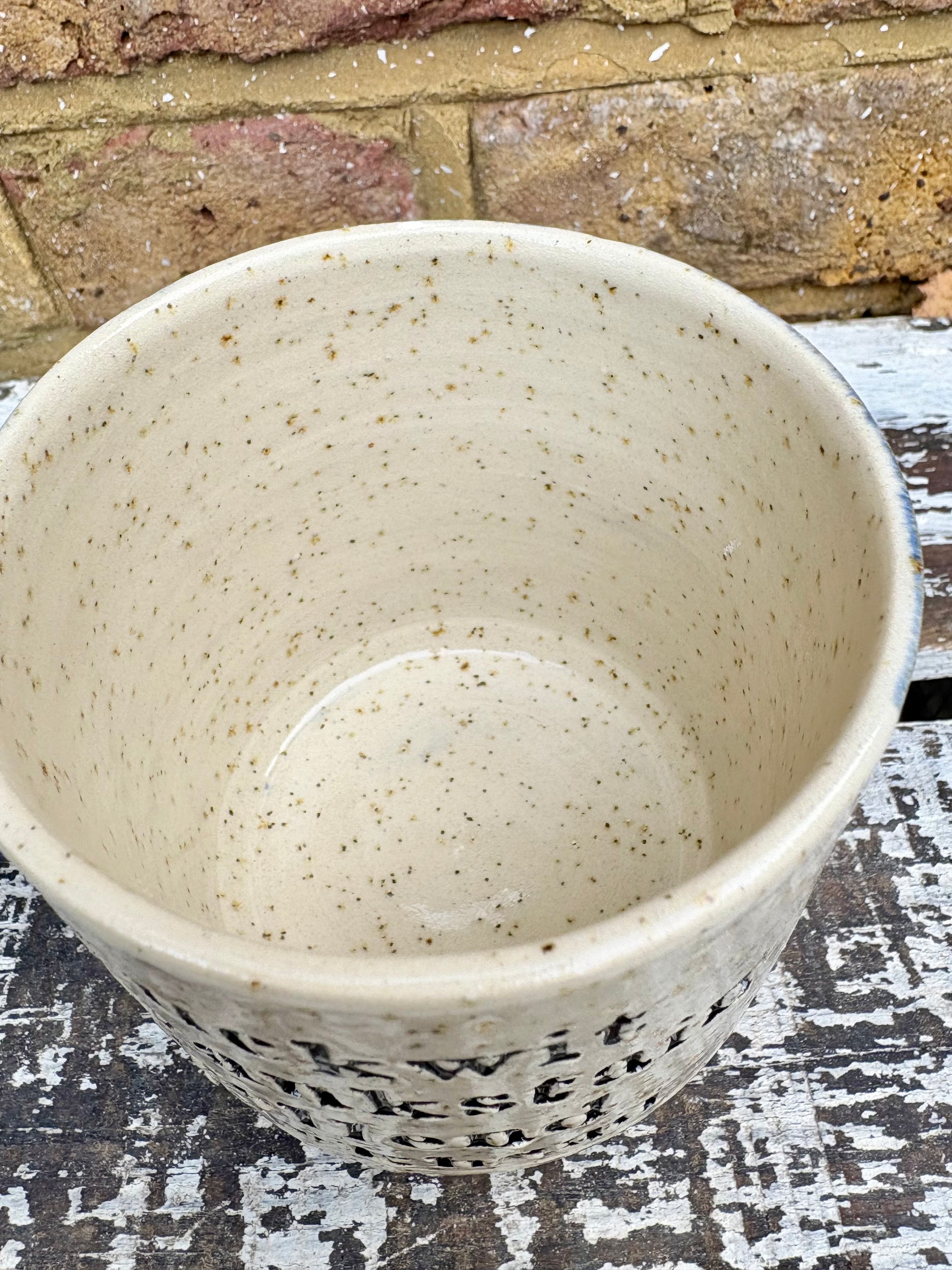 "bellend fuckwit dickwad dipshit wanker" mug (Antique Blues)