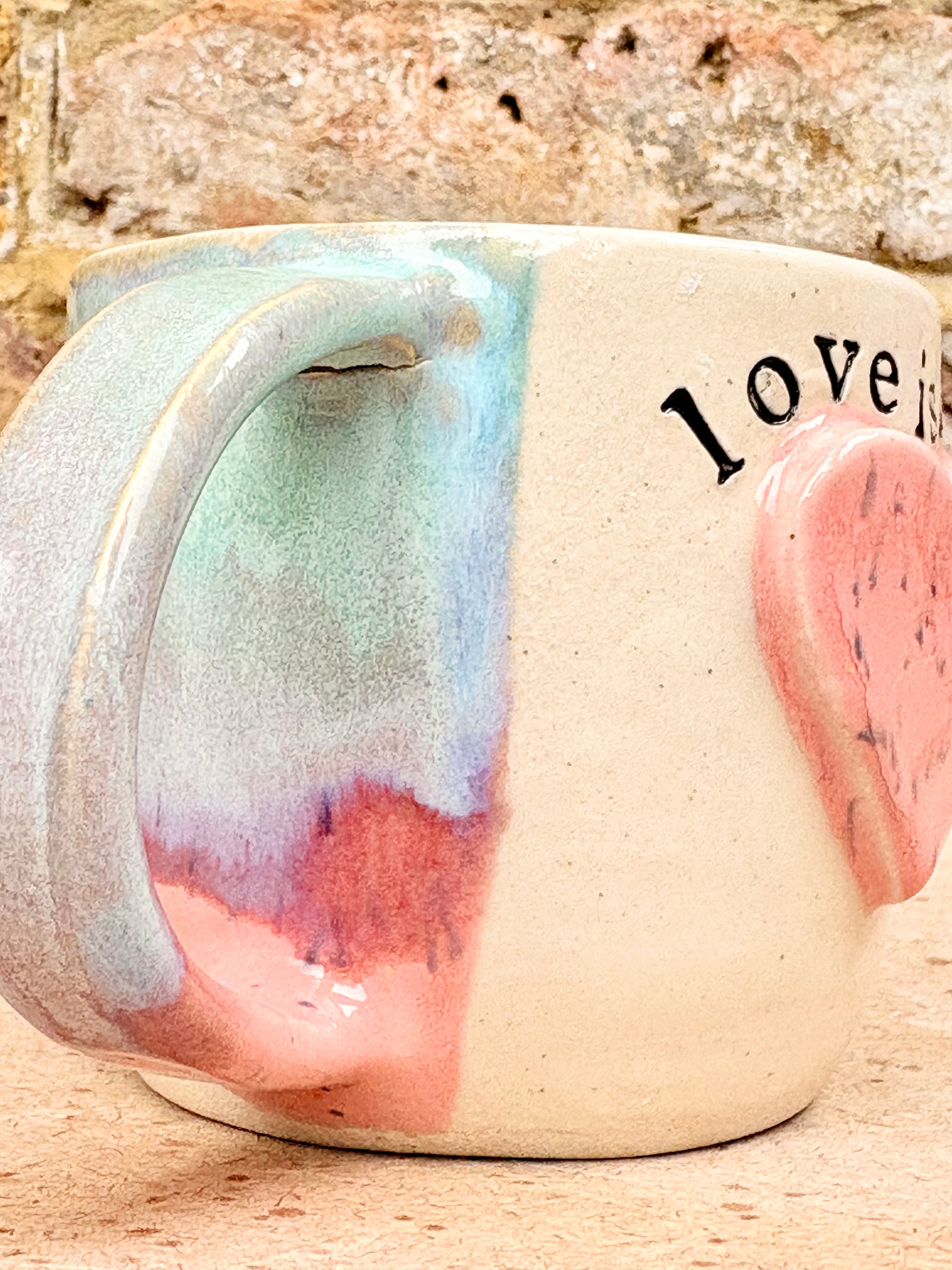 “love is love” mug (pink heart)