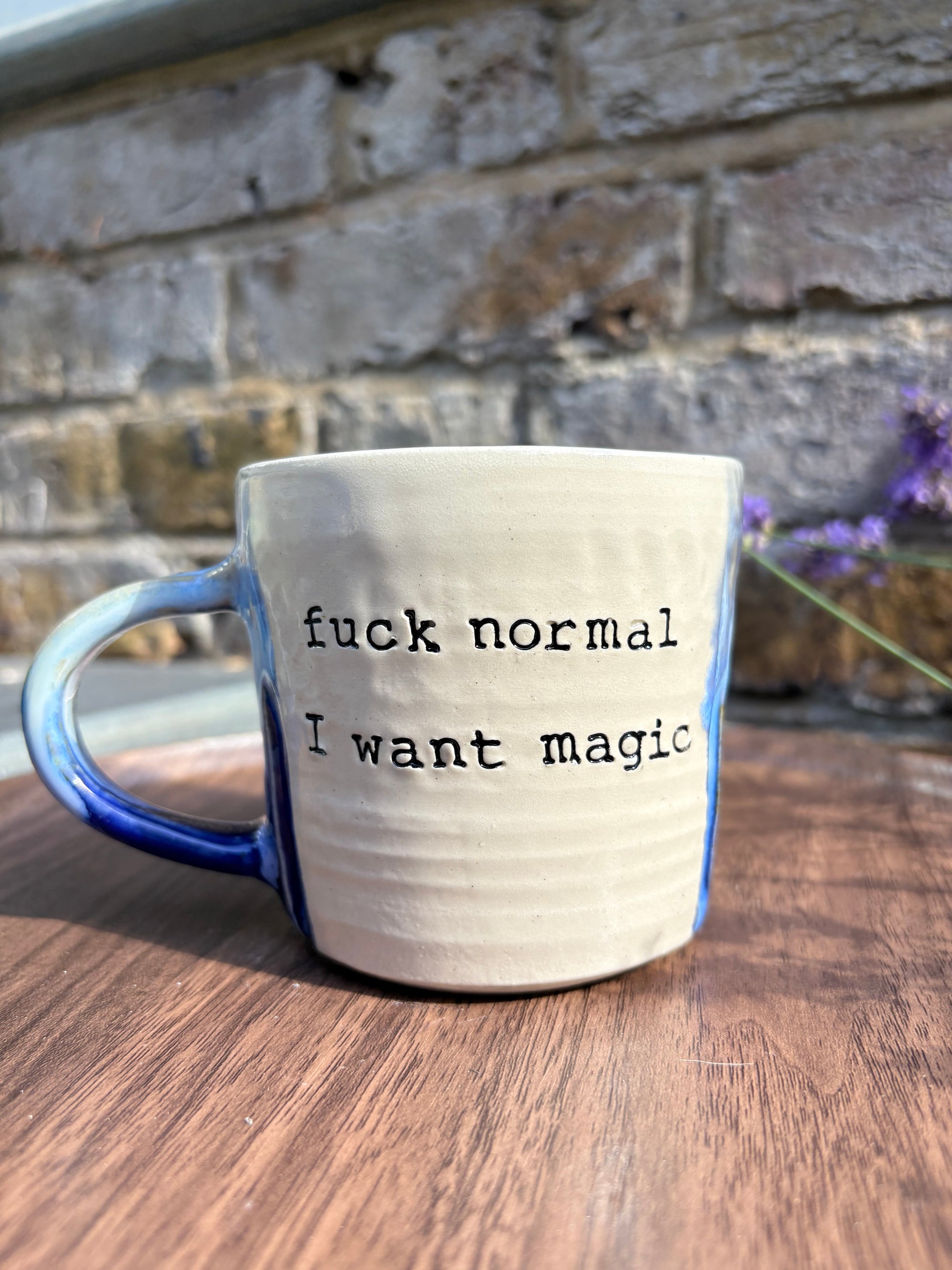 “fuck normal, i want magic" mug (Blues, grooves)