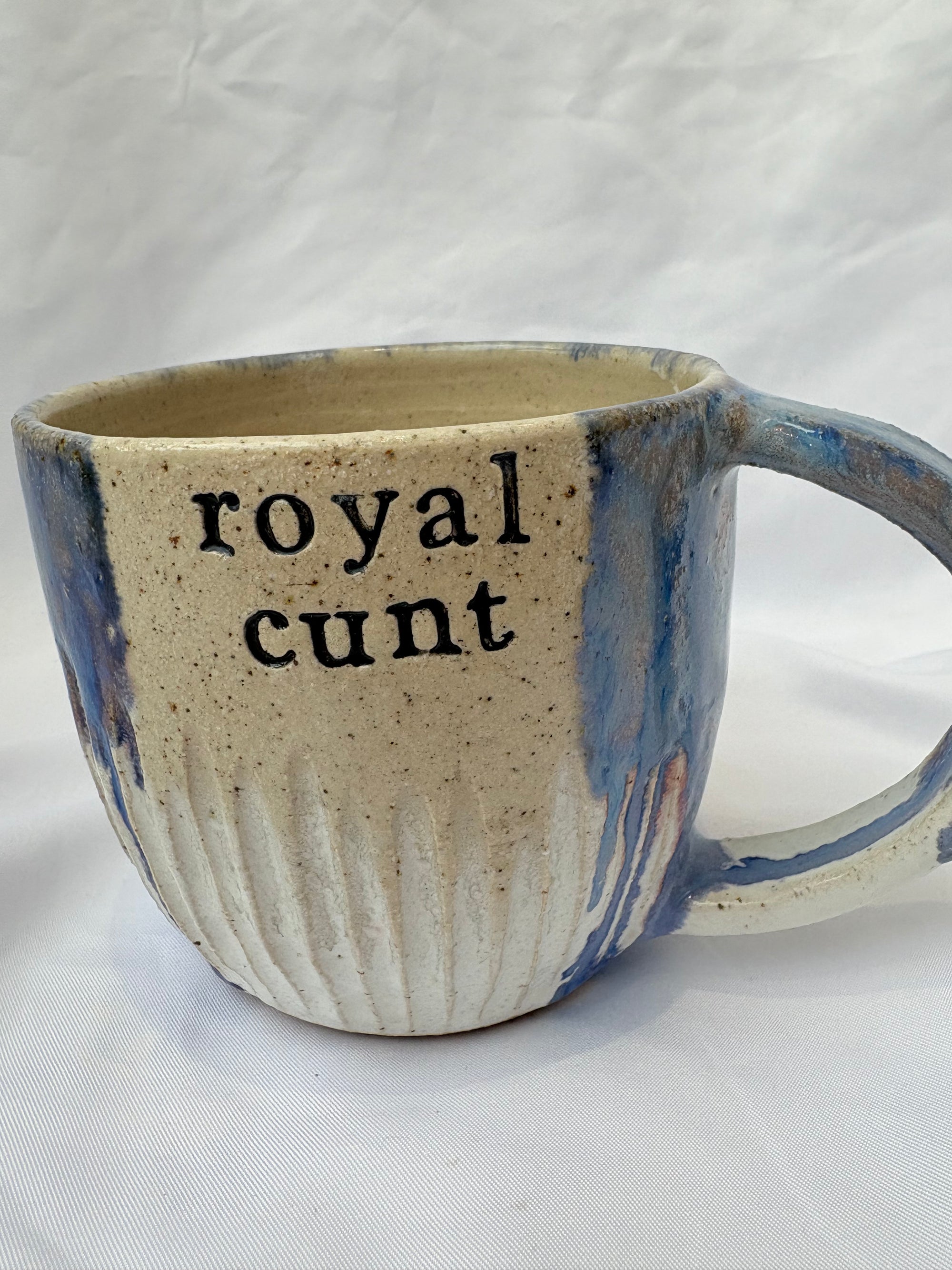Royal Cunt mug (Blue and White glaze)