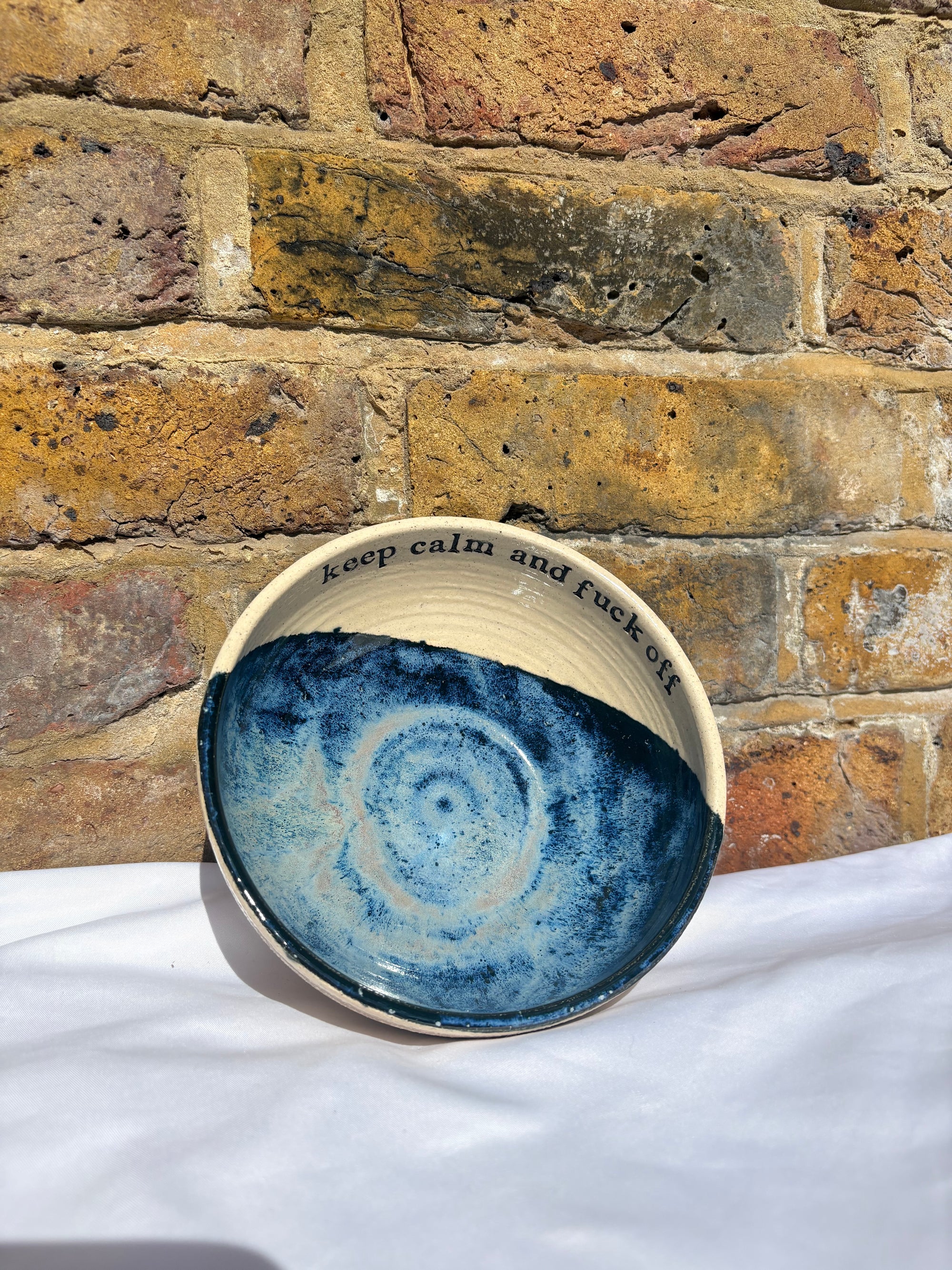 “keep calm and fuck off" bowl