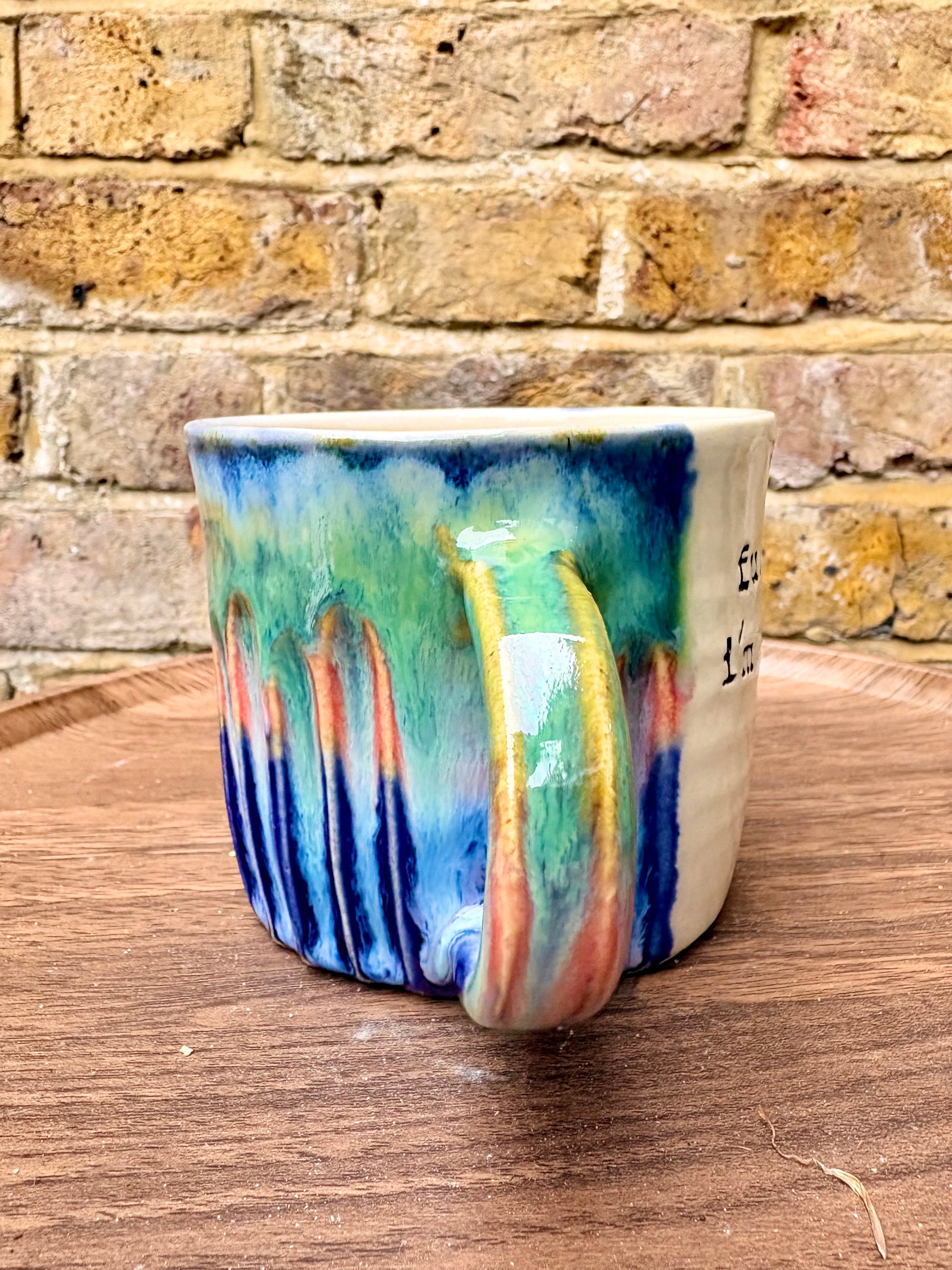“Fuck off I’m reading" mug (greens/blues)