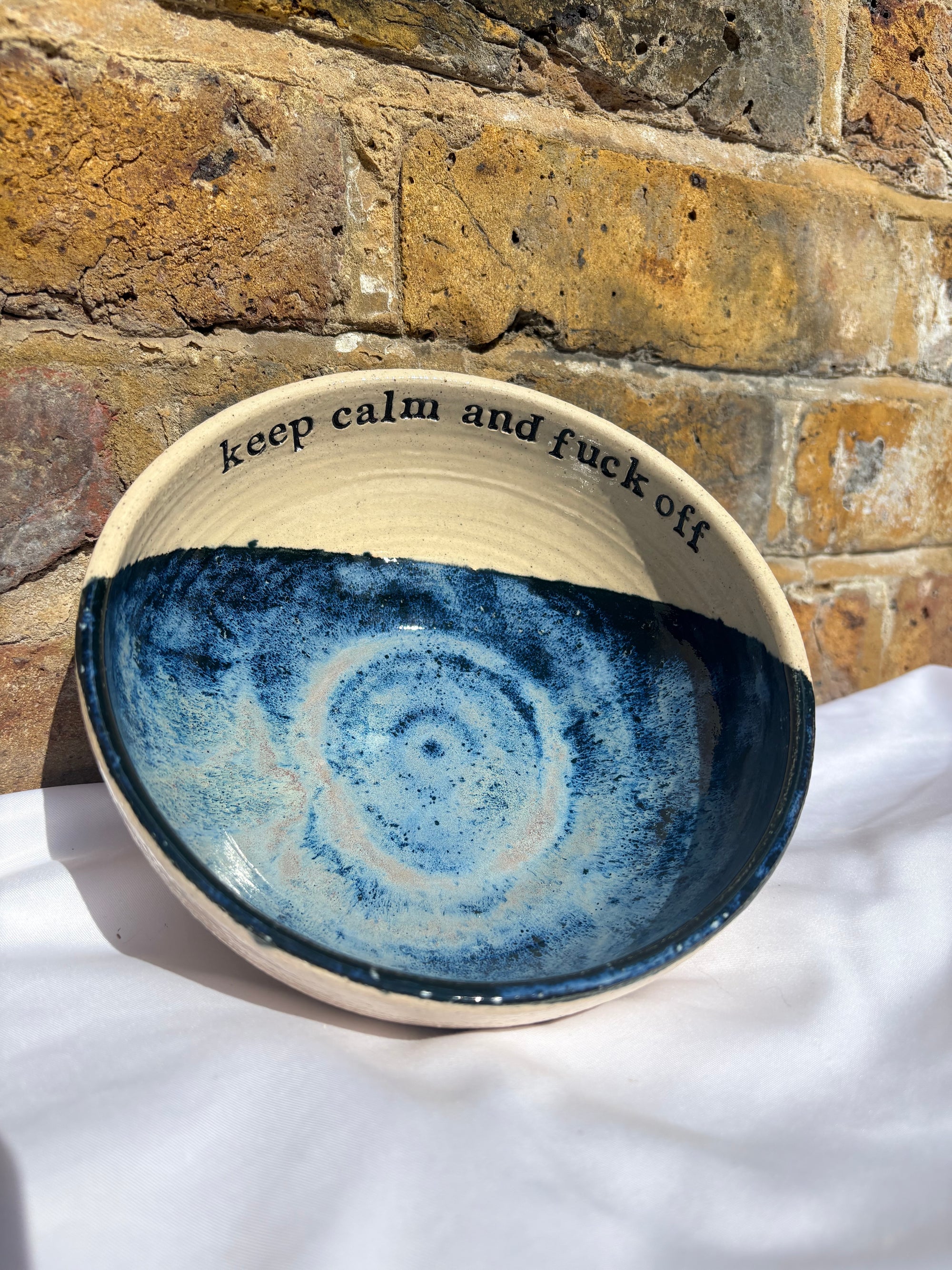 “keep calm and fuck off" bowl