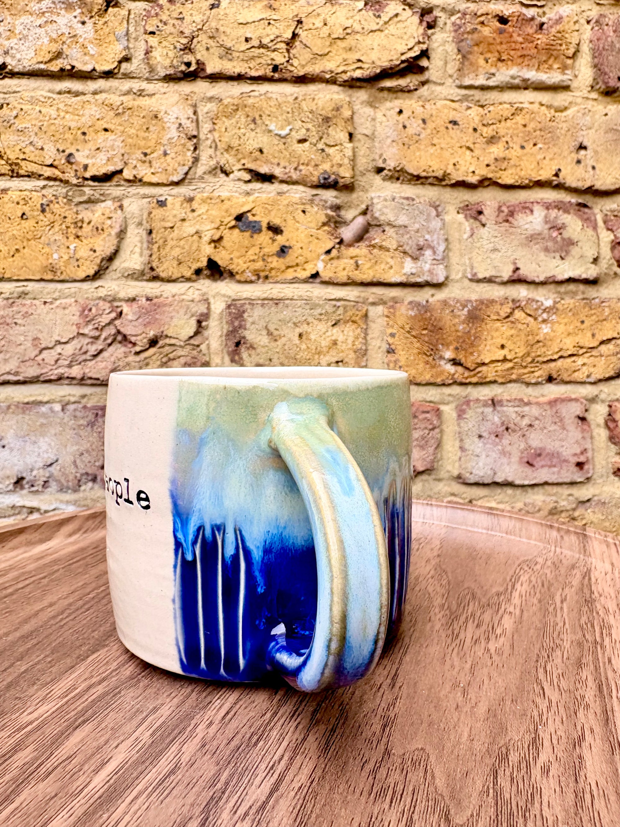 "ew people" mug (280ml, blue/green)