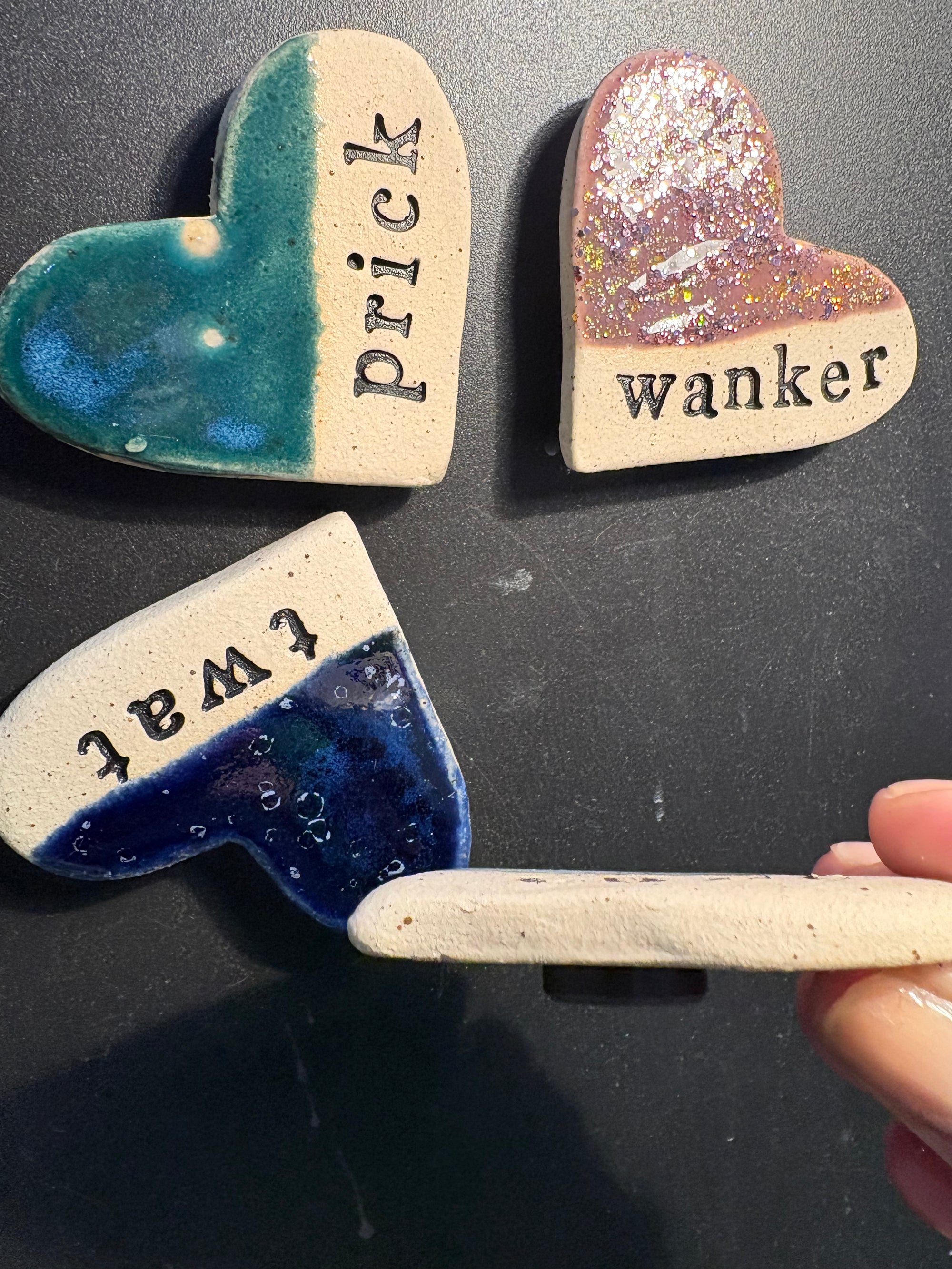 Sweary Magnet Set (4 heart shaped magnets)