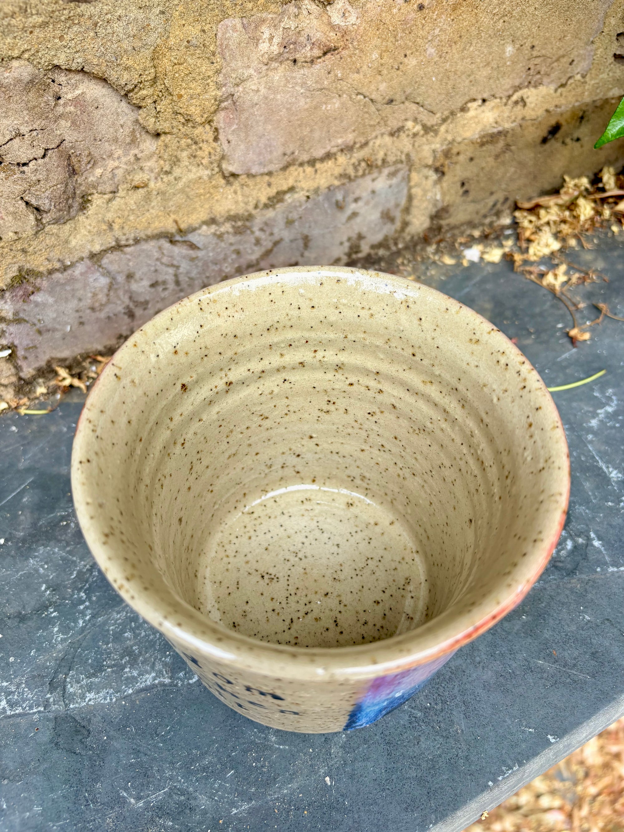 "random kitchen shit" utensil holder (pink/ blue/ speckled clay)