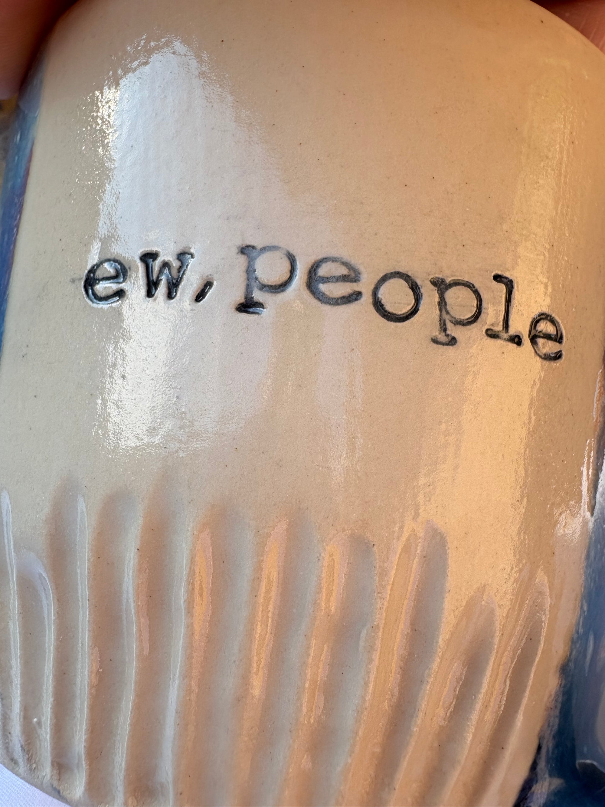 "ew, people" mug (Blue Night Sky)