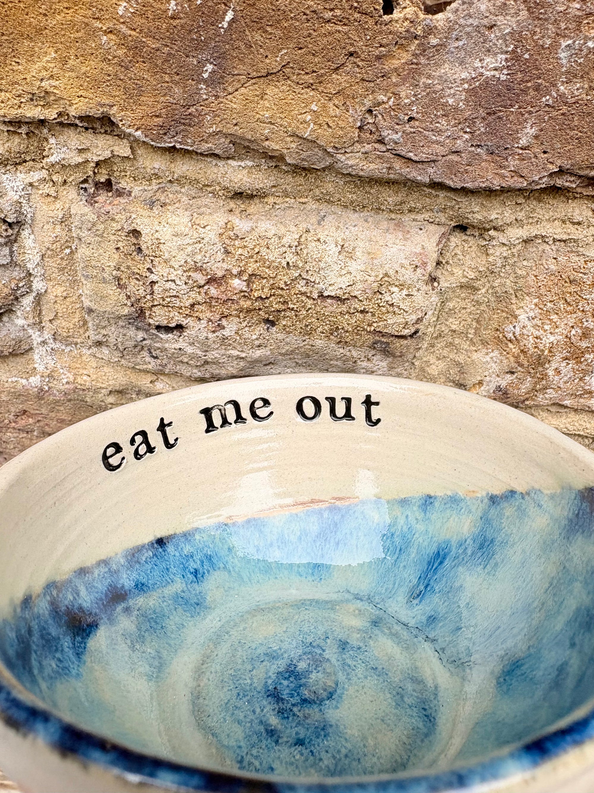 "eat me out" snack bowl