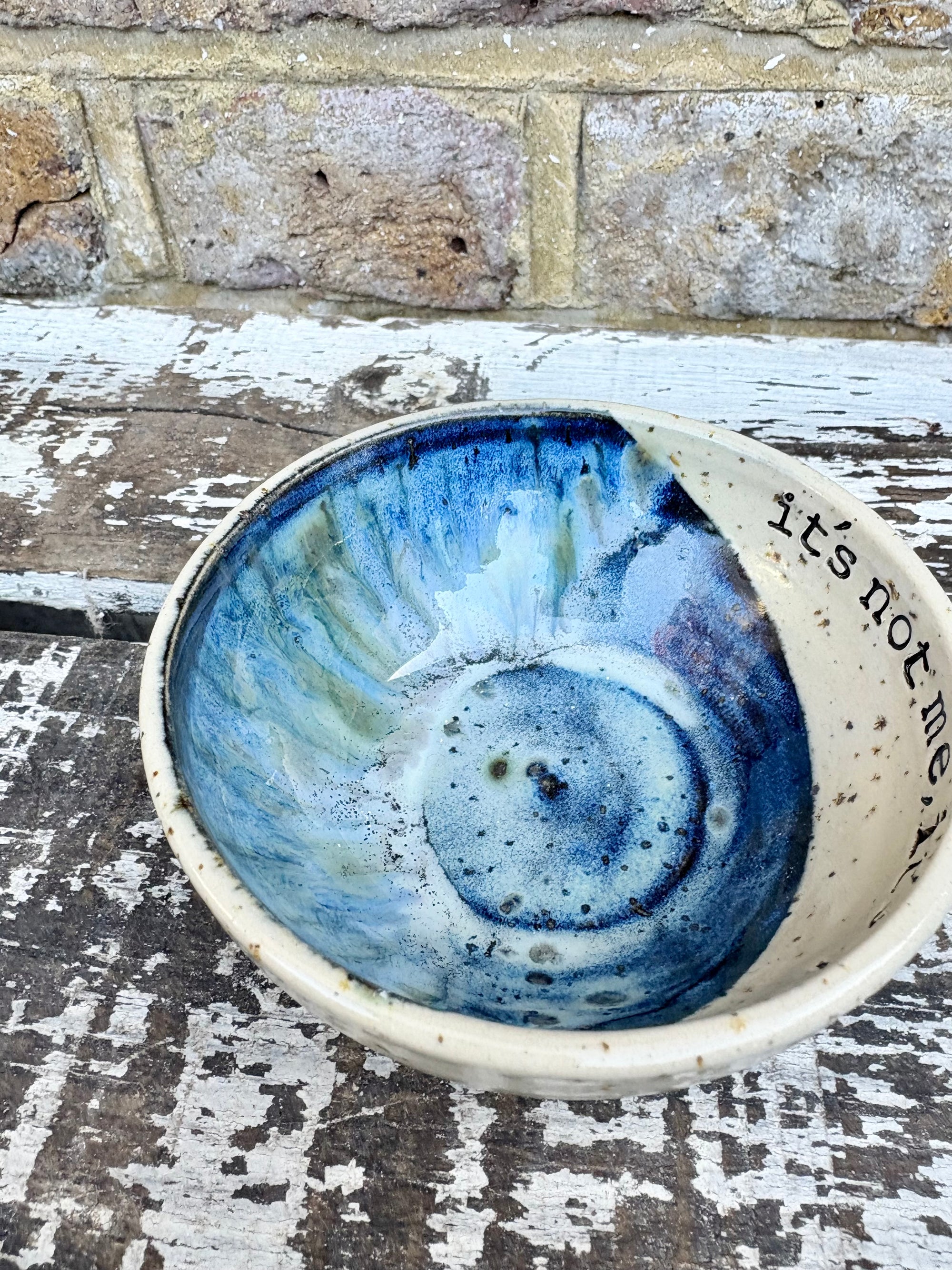 “It’s not me, it’s you” trinket dish (antique blue)