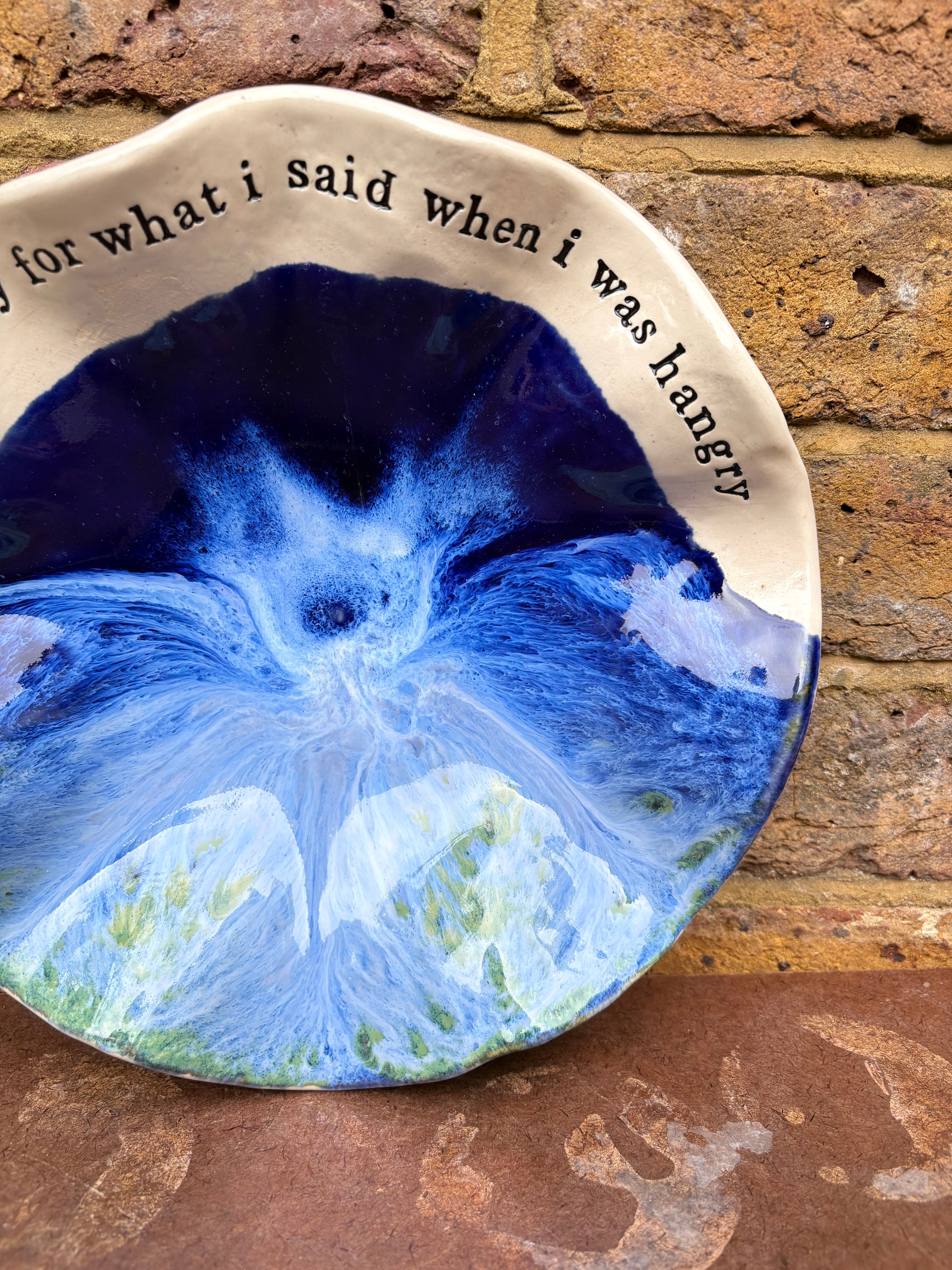 "I'm sorry for what I said when I was hungry" bowl (Ocean)