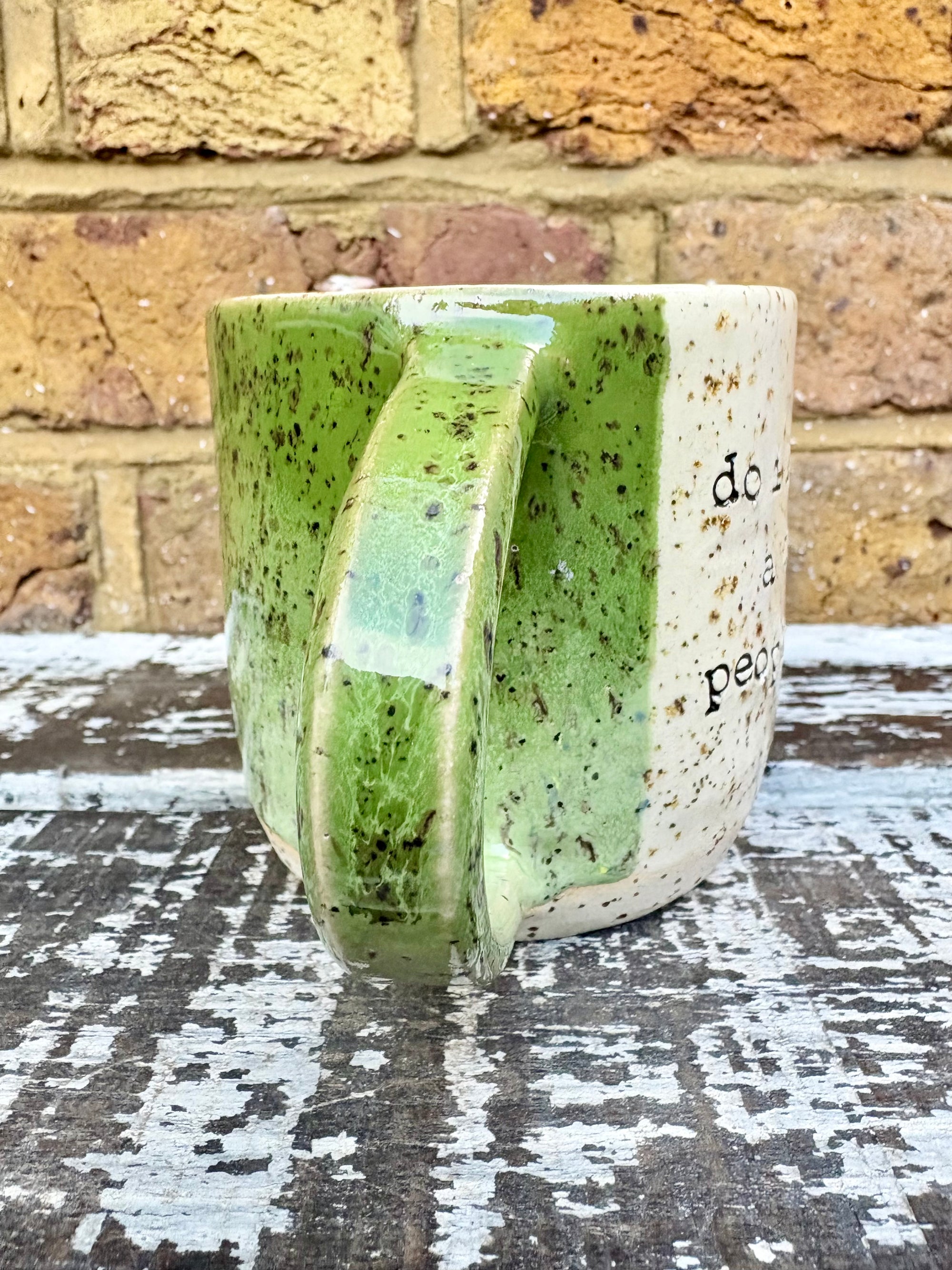 Do I look like a fucking People Person? mug (Green)