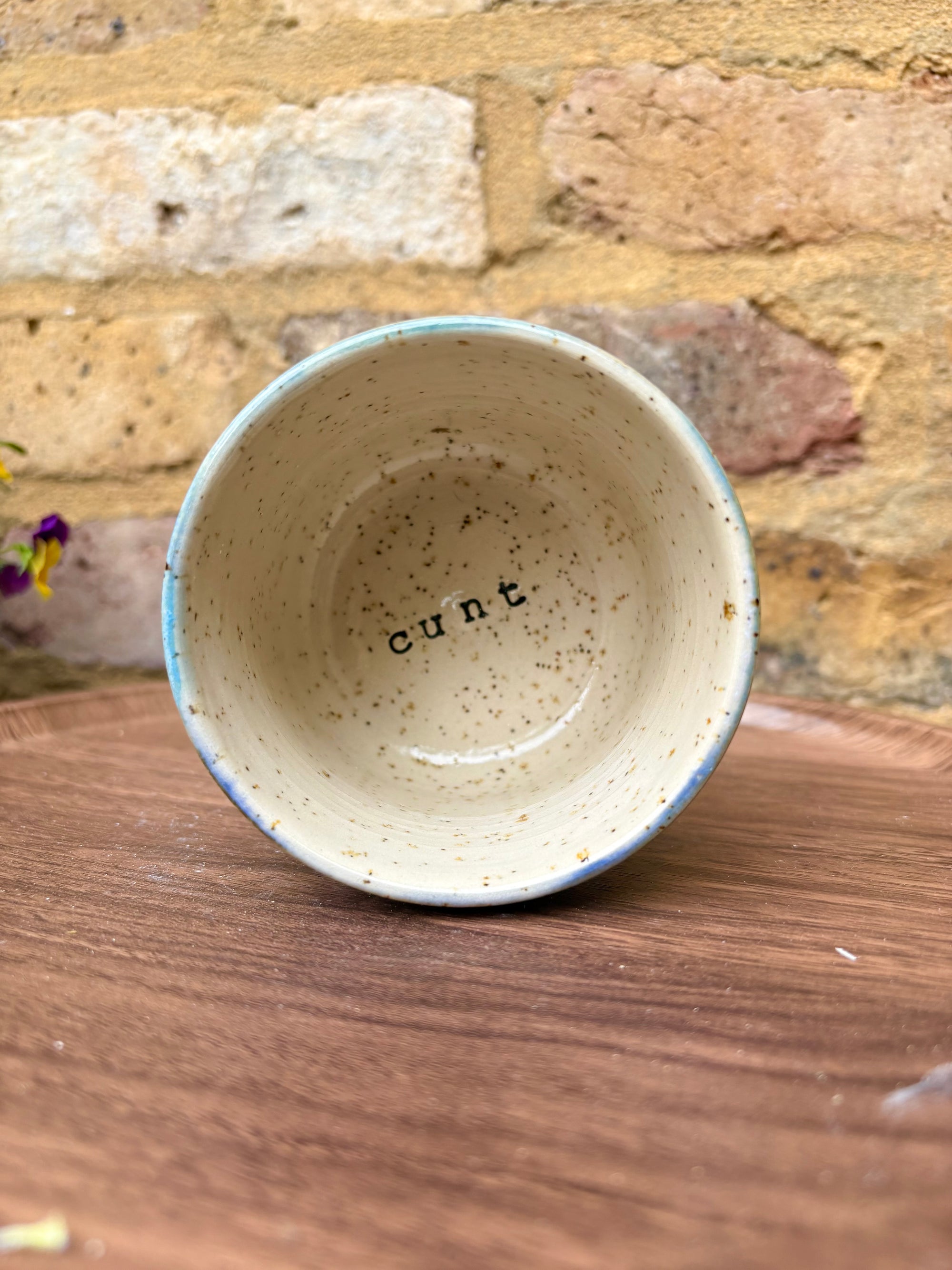 Cunt tumbler mug (no handle) (blue, small)
