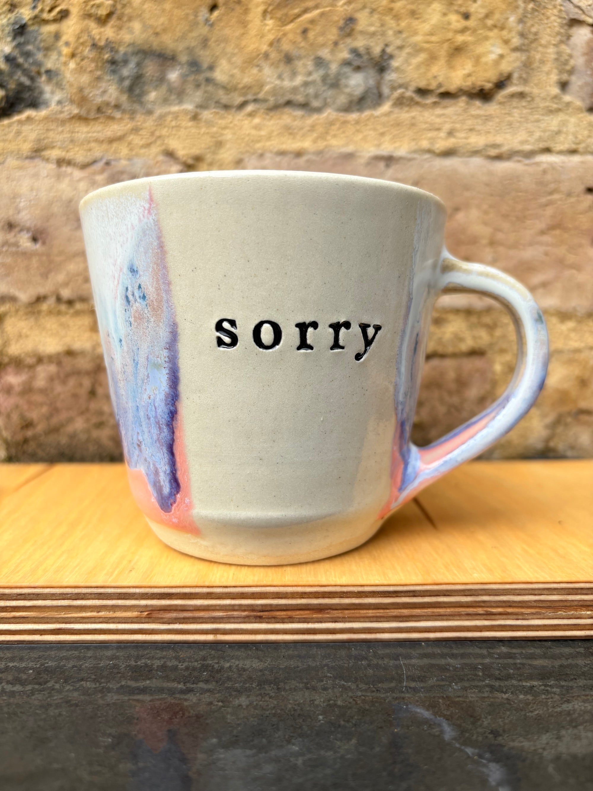 “Sorry" “not sorry” mug (Lilac Pink Haze)