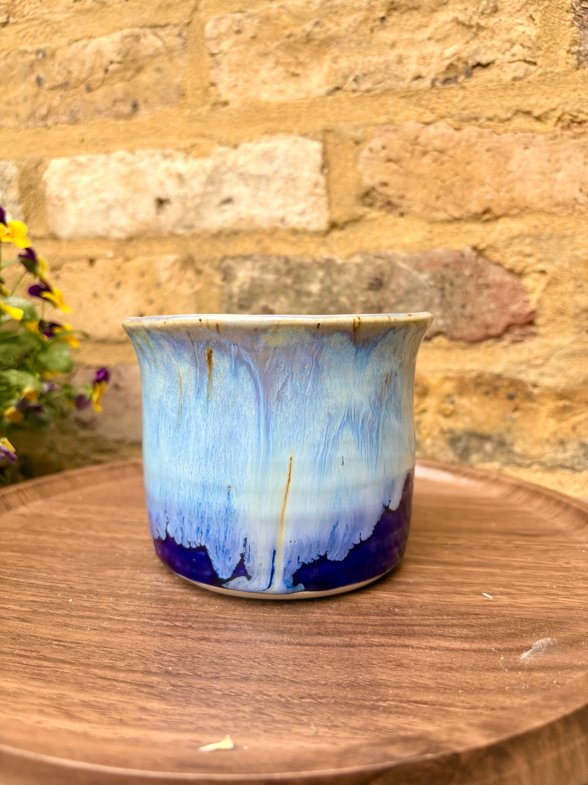 "random kitchen shit" utensil holder (blue)