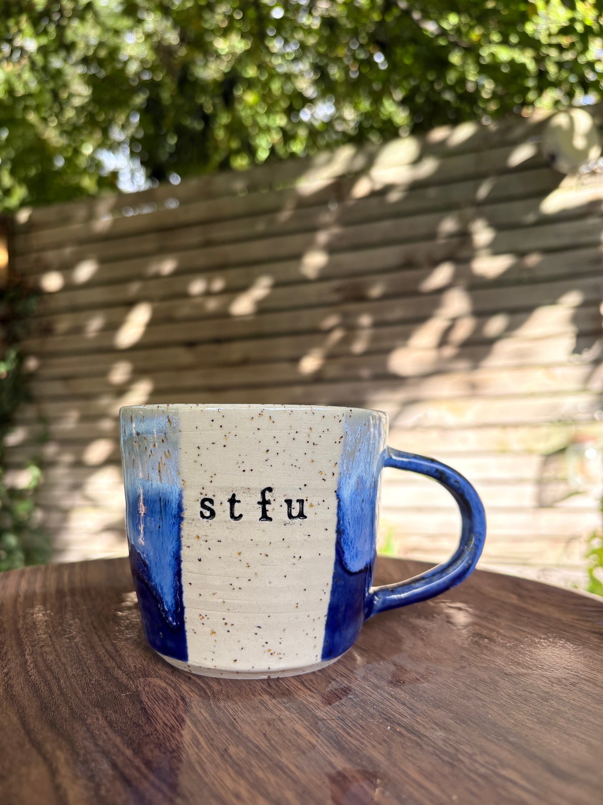"stfu" mug (blues)