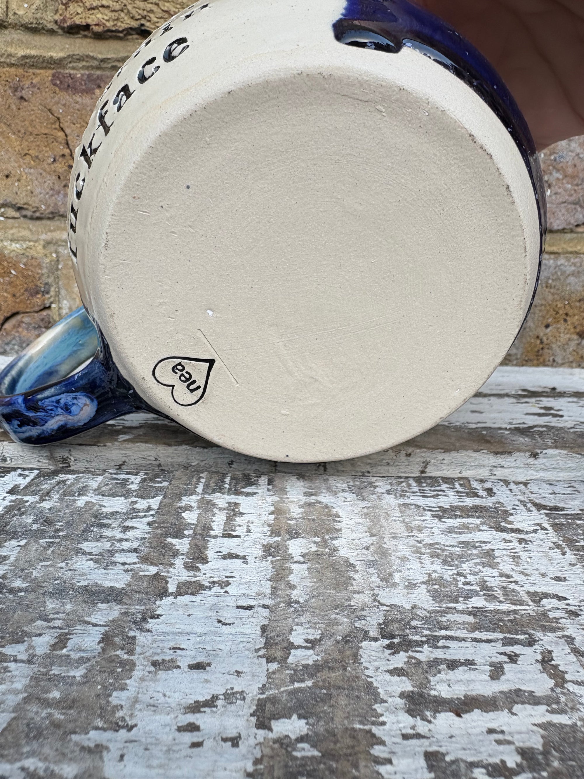 Giant "bellend dickhead plonker..." mug (Blue Dream)