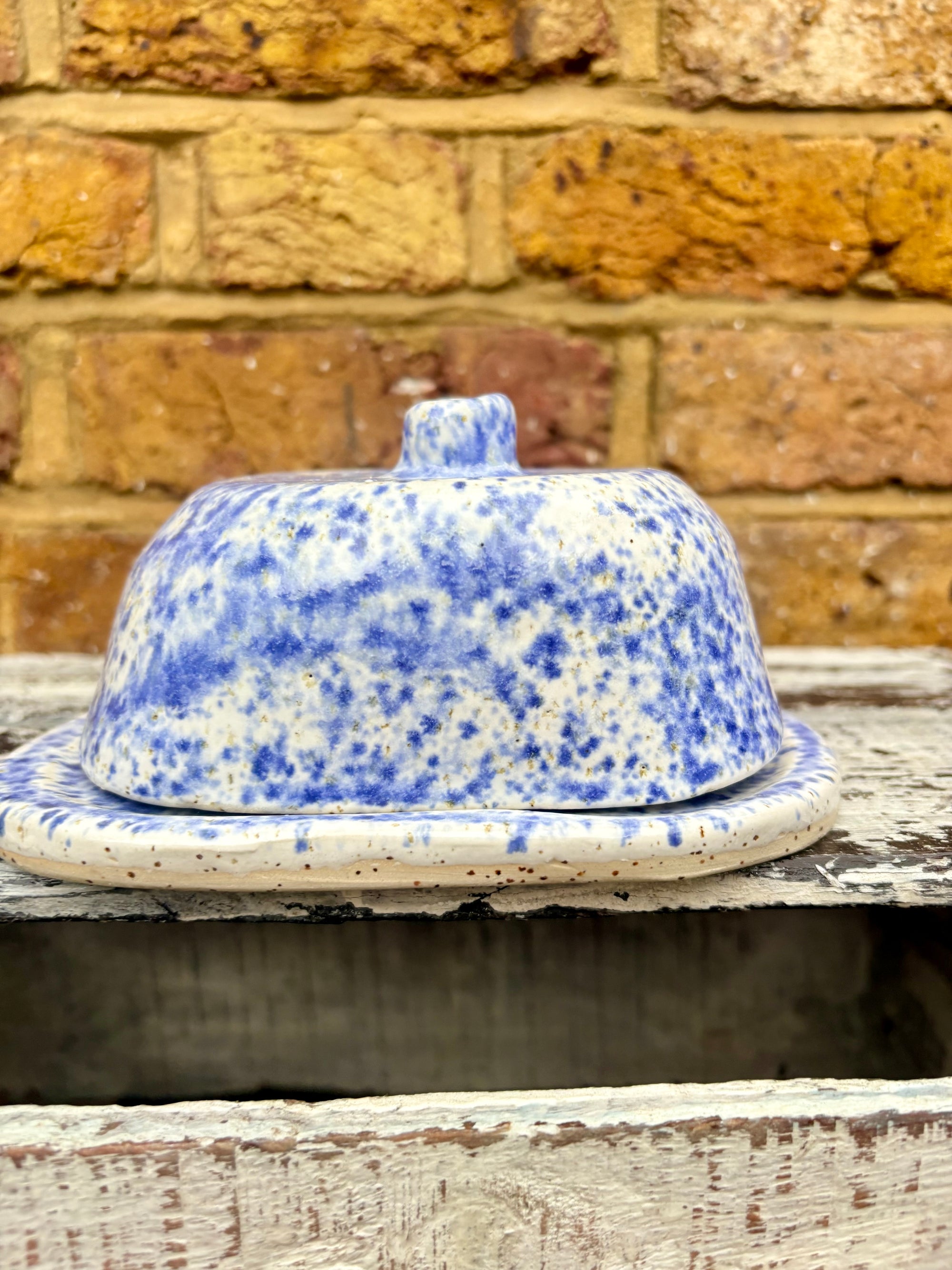 Butter Dish (butter slut, speckle blue)