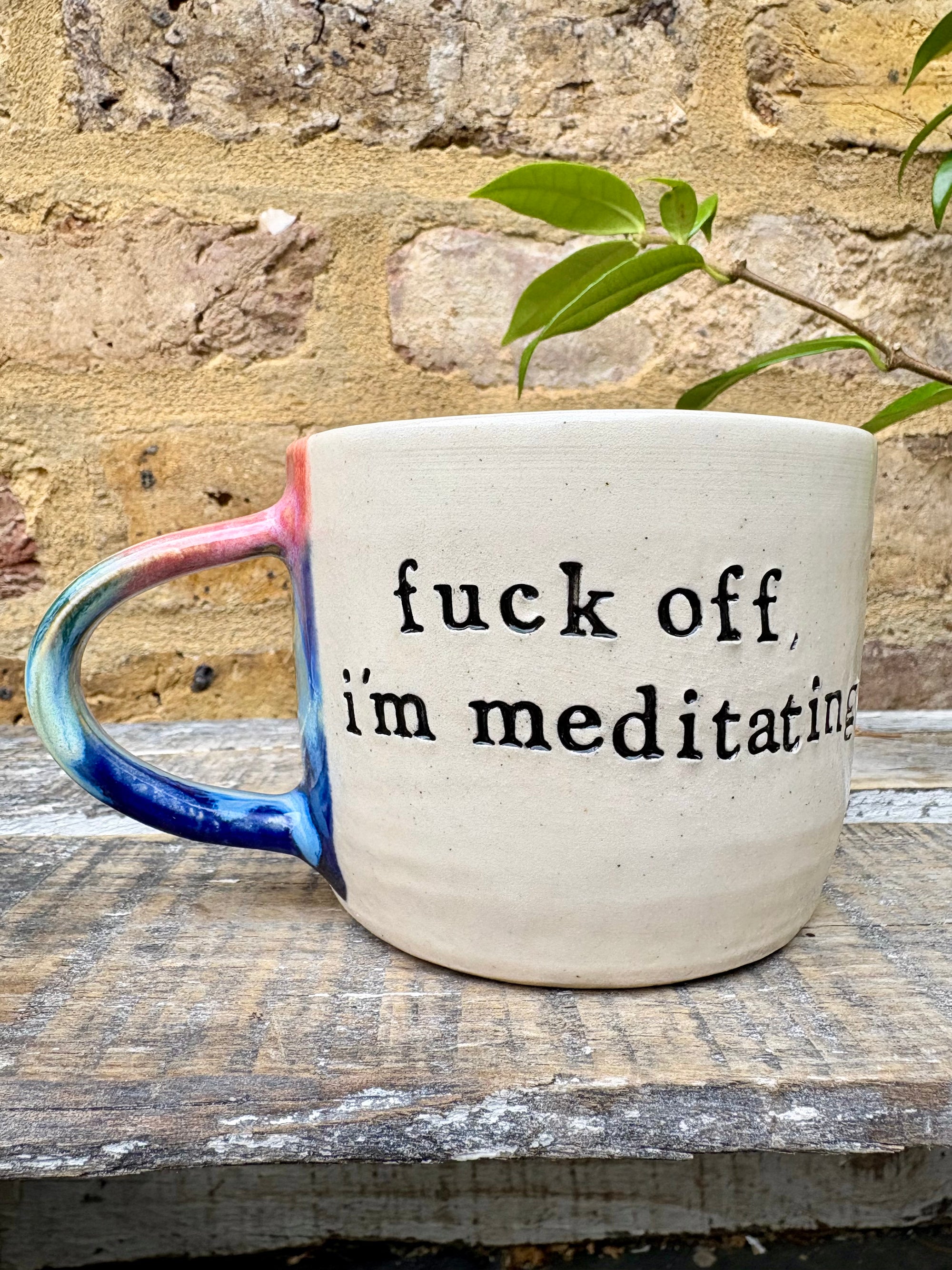 “Fuck off, i'm meditating" mug