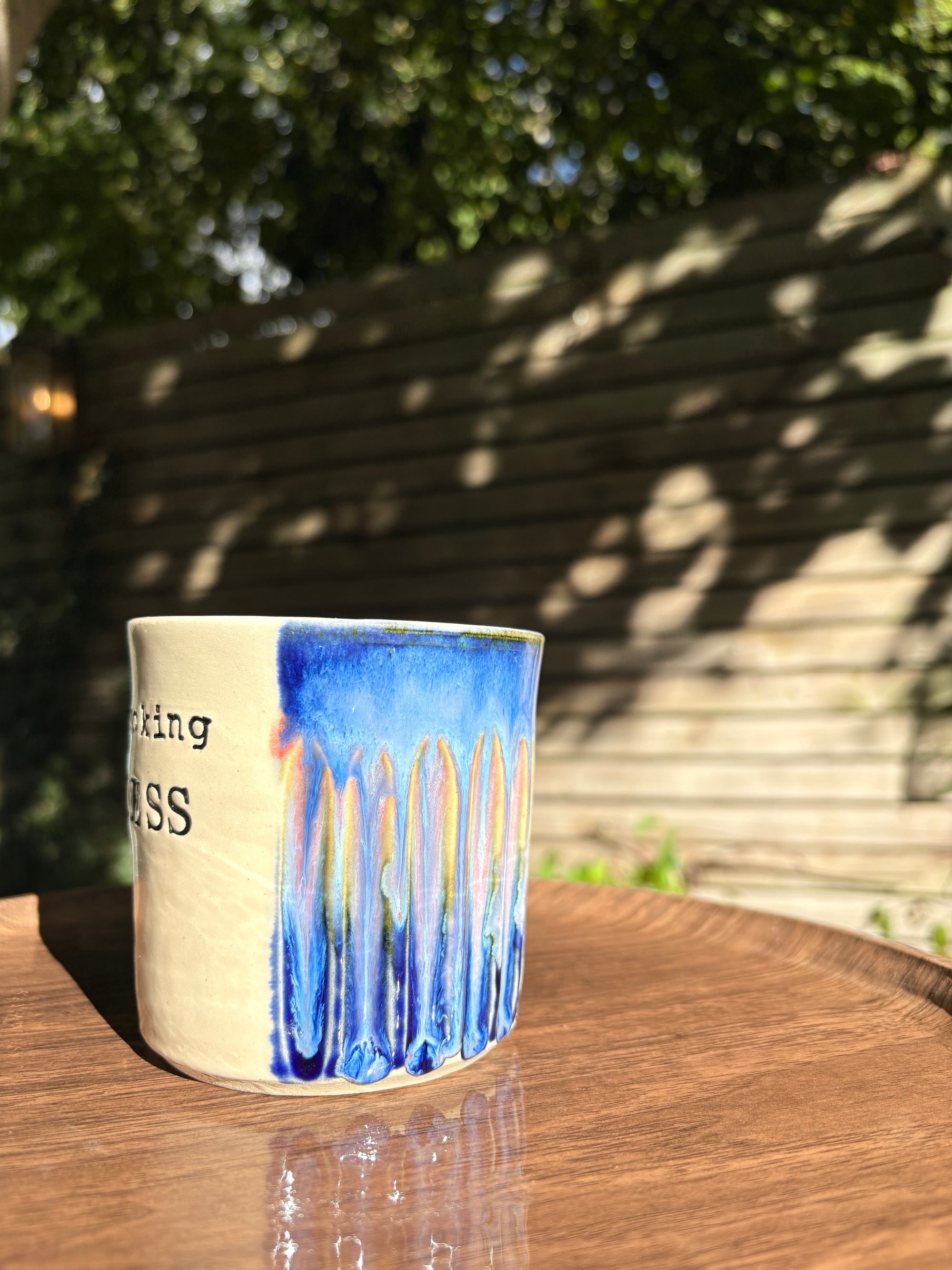 "I'm a fucking GODDESS" mug (blue night sky, 290ml)